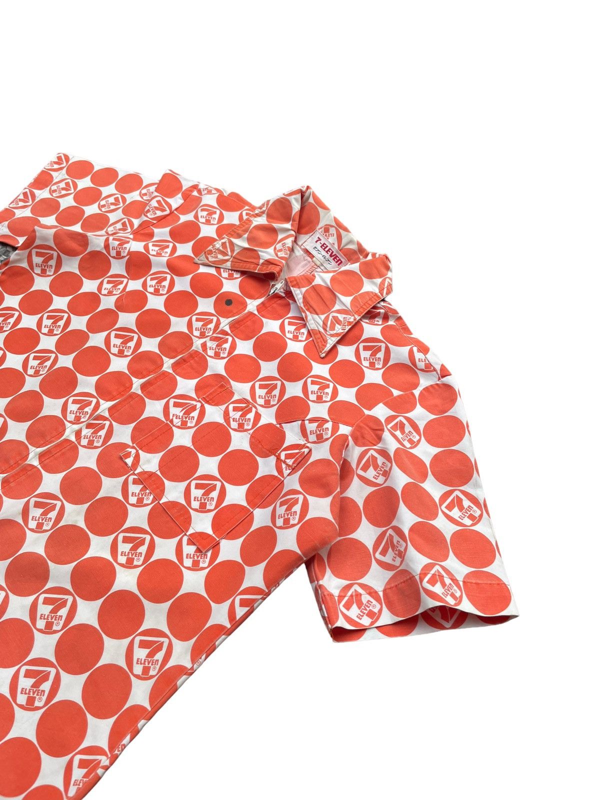 If Six Was Nine × Japanese Brand × Vintage Vintage 7 Eleven Full Print Work Shirt Size US M / EU 48-50 / 2 - 2 Thumbnail