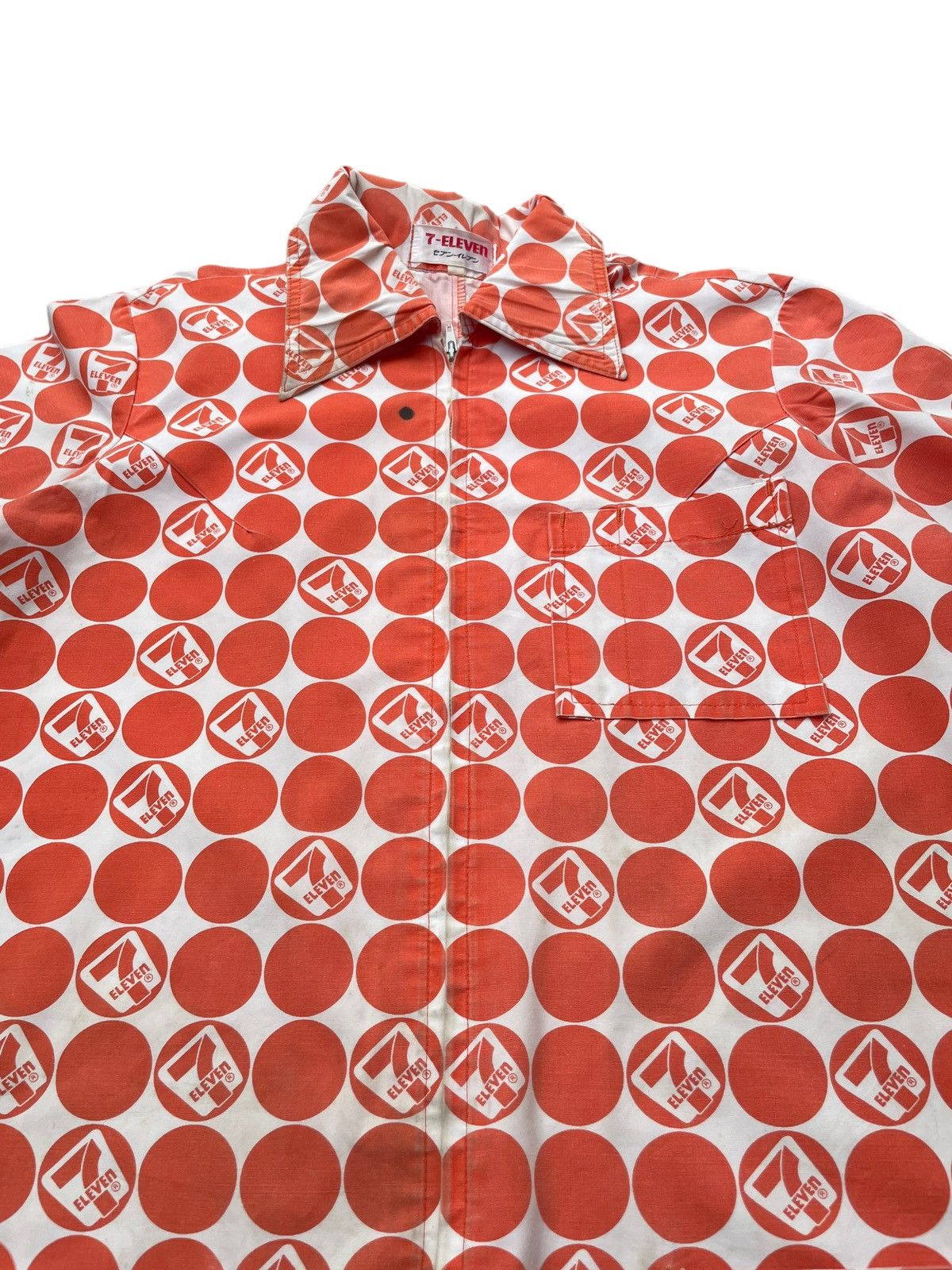If Six Was Nine × Japanese Brand × Vintage Vintage 7 Eleven Full Print Work Shirt Size US M / EU 48-50 / 2 - 3 Thumbnail