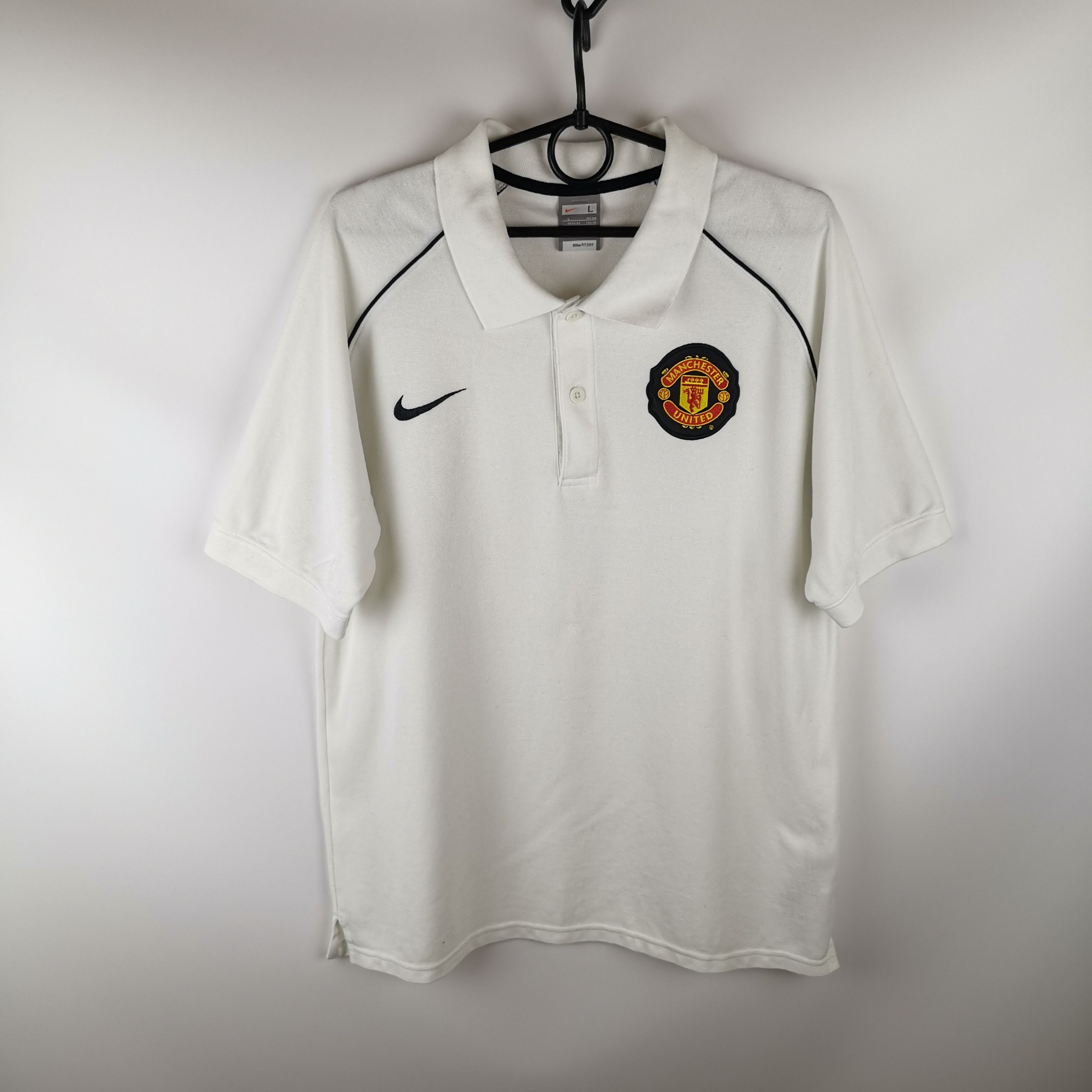Nike Nike vintage y2k manchester united 2008 white polo jersey Size US L / EU 52-54 / 3 - 1 Thumbnail