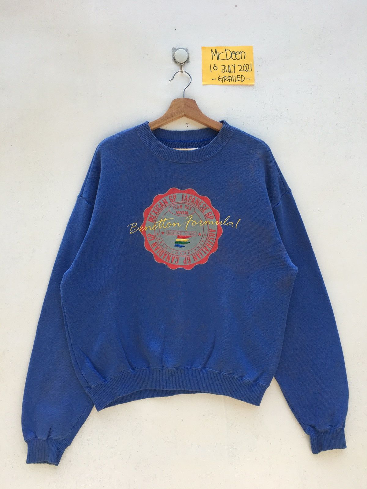 Benetton Vtg Benetton Formula 1 Racing World Championship Sweatshirt Size US M / EU 48-50 / 2 - 2 Thumbnail