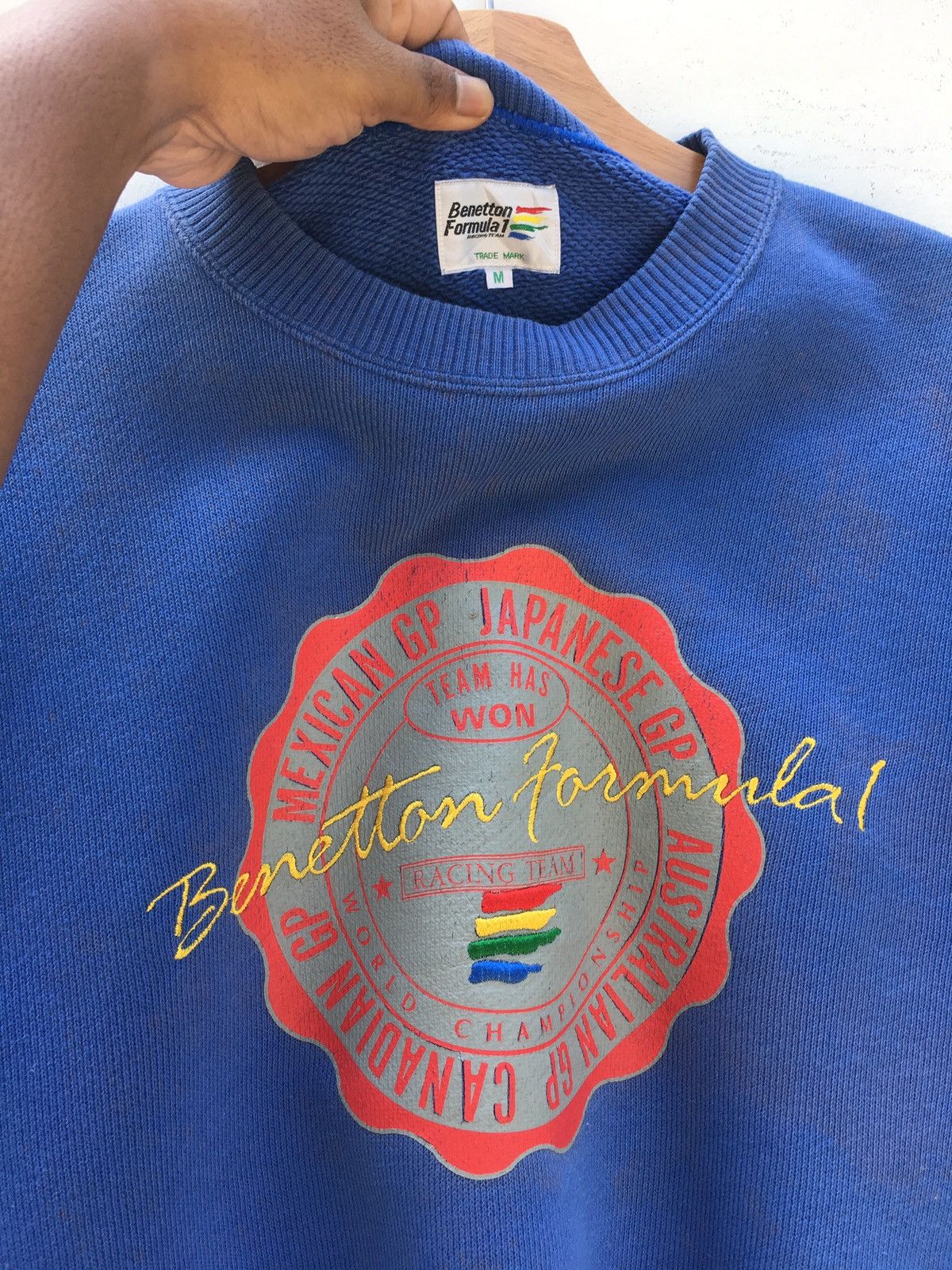 Benetton Vtg Benetton Formula 1 Racing World Championship Sweatshirt Size US M / EU 48-50 / 2 - 6 Thumbnail