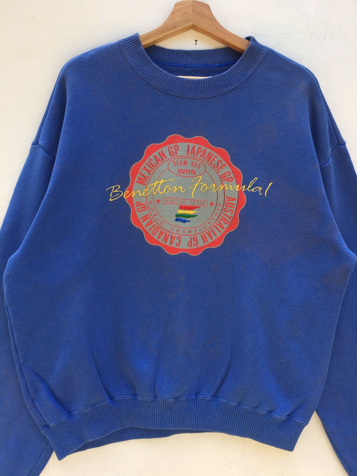 Benetton Vtg Benetton Formula 1 Racing World Championship Sweatshirt Size US M / EU 48-50 / 2 - 5 Thumbnail