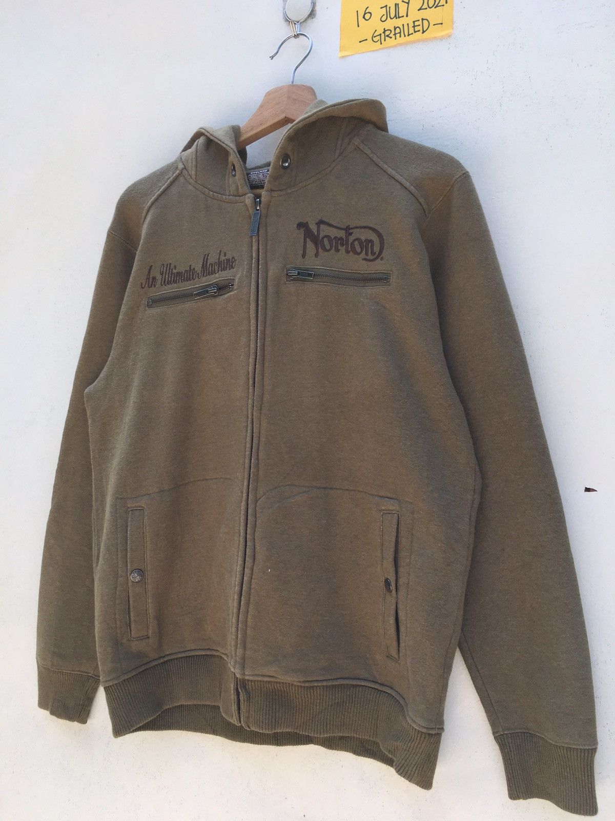 Norton Vintage Norton Spellout Winter Hoodie / Sweatshirt Size US M / EU 48-50 / 2 - 8 Thumbnail