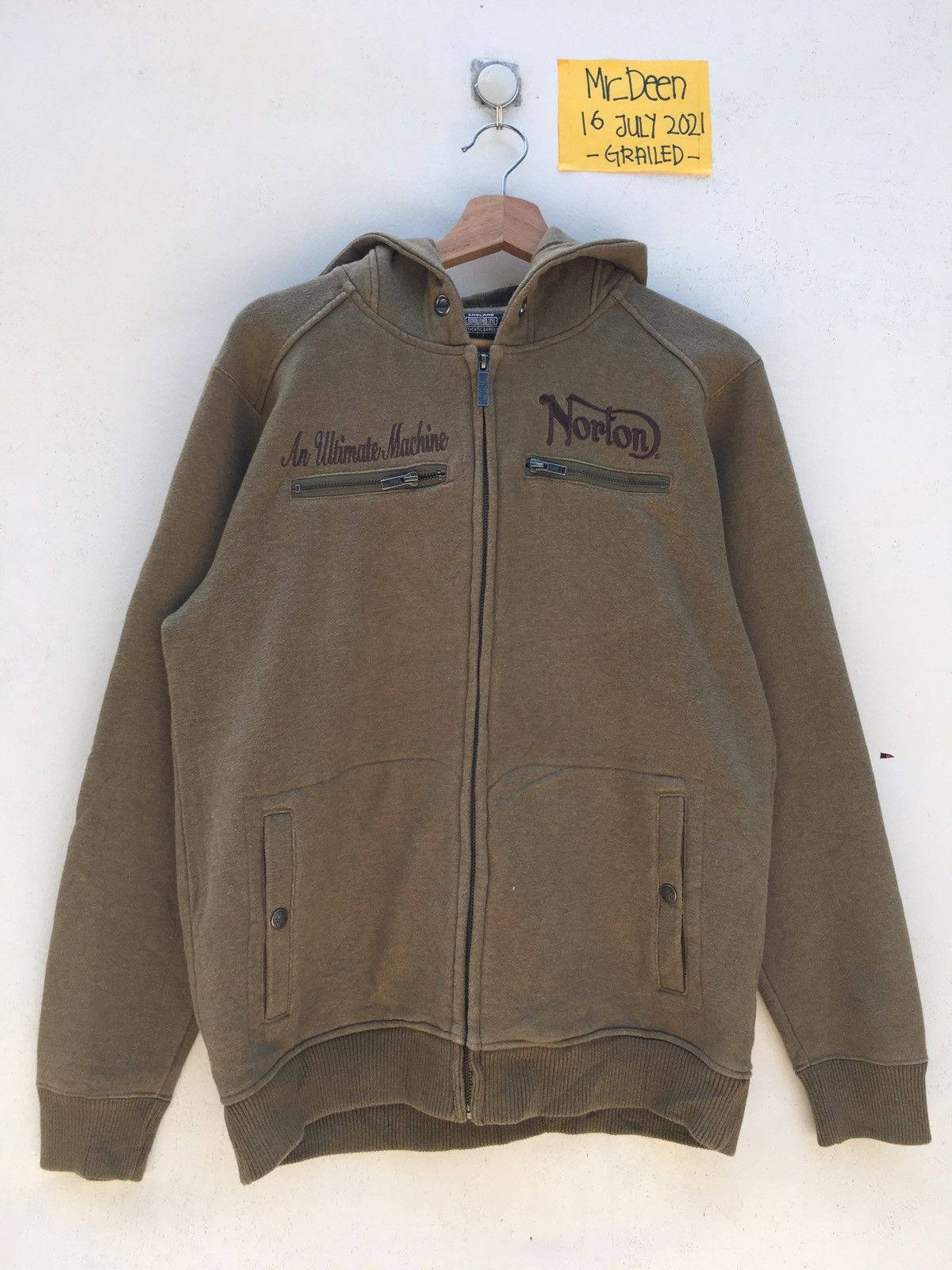 Norton Vintage Norton Spellout Winter Hoodie / Sweatshirt Size US M / EU 48-50 / 2 - 6 Thumbnail