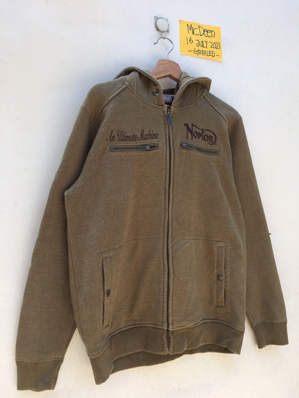 Norton Vintage Norton Spellout Winter Hoodie / Sweatshirt Size US M / EU 48-50 / 2 - 7 Thumbnail