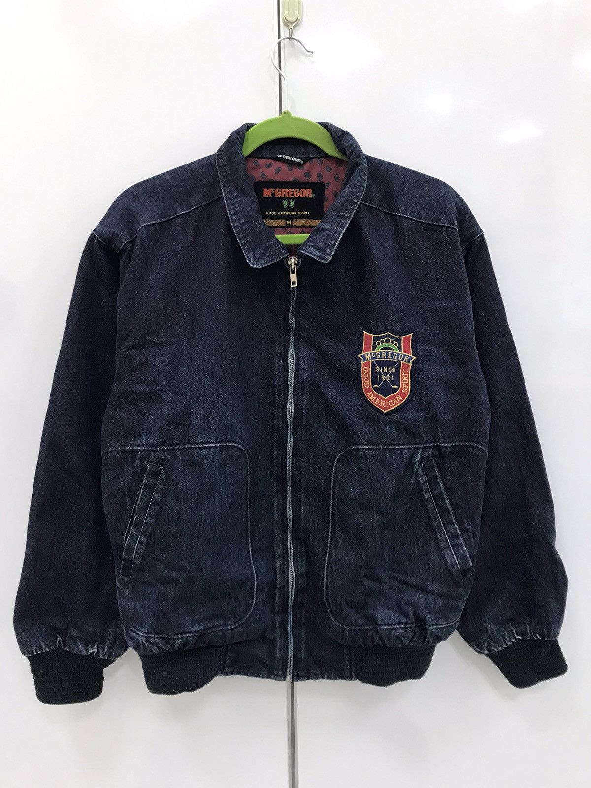 McGregor Vintage 🔥 Mcgregor Bomber Denim Jacket Size US L / EU 52-54 / 3 - 2 Thumbnail