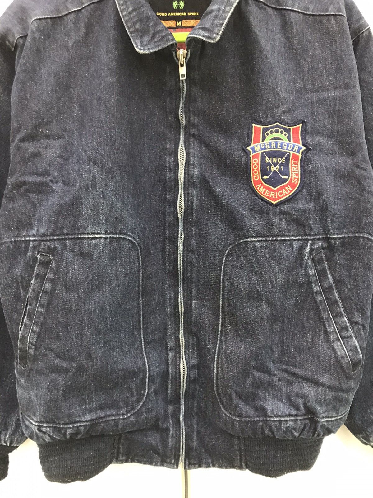 McGregor Vintage 🔥 Mcgregor Bomber Denim Jacket Size US L / EU 52-54 / 3 - 11 Thumbnail