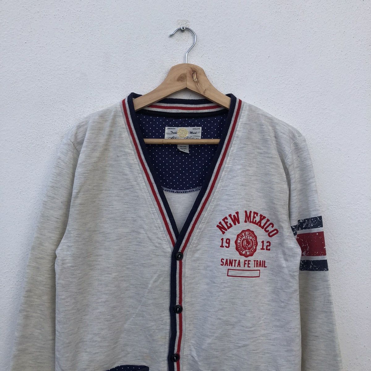 Japanese Brand SKKONE VINTAGE LIGHT CARDIGAN BIG LOGO Size US L / EU 52-54 / 3 - 3 Thumbnail