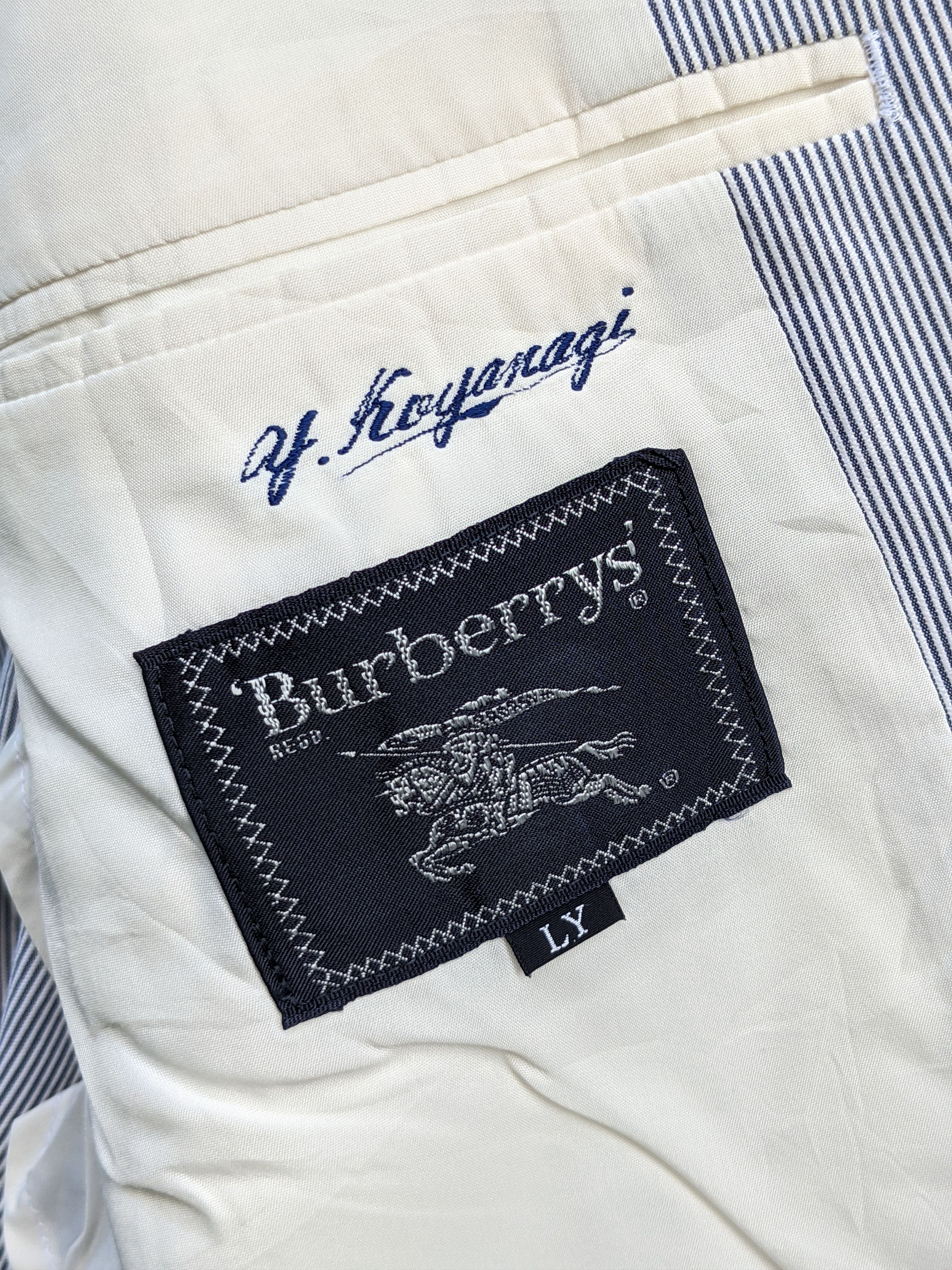 Burberry × Vintage ⚡️Light layer⚡️ Vintage Burberry Hickory Stripe Blazers Size 40R - 7 Thumbnail