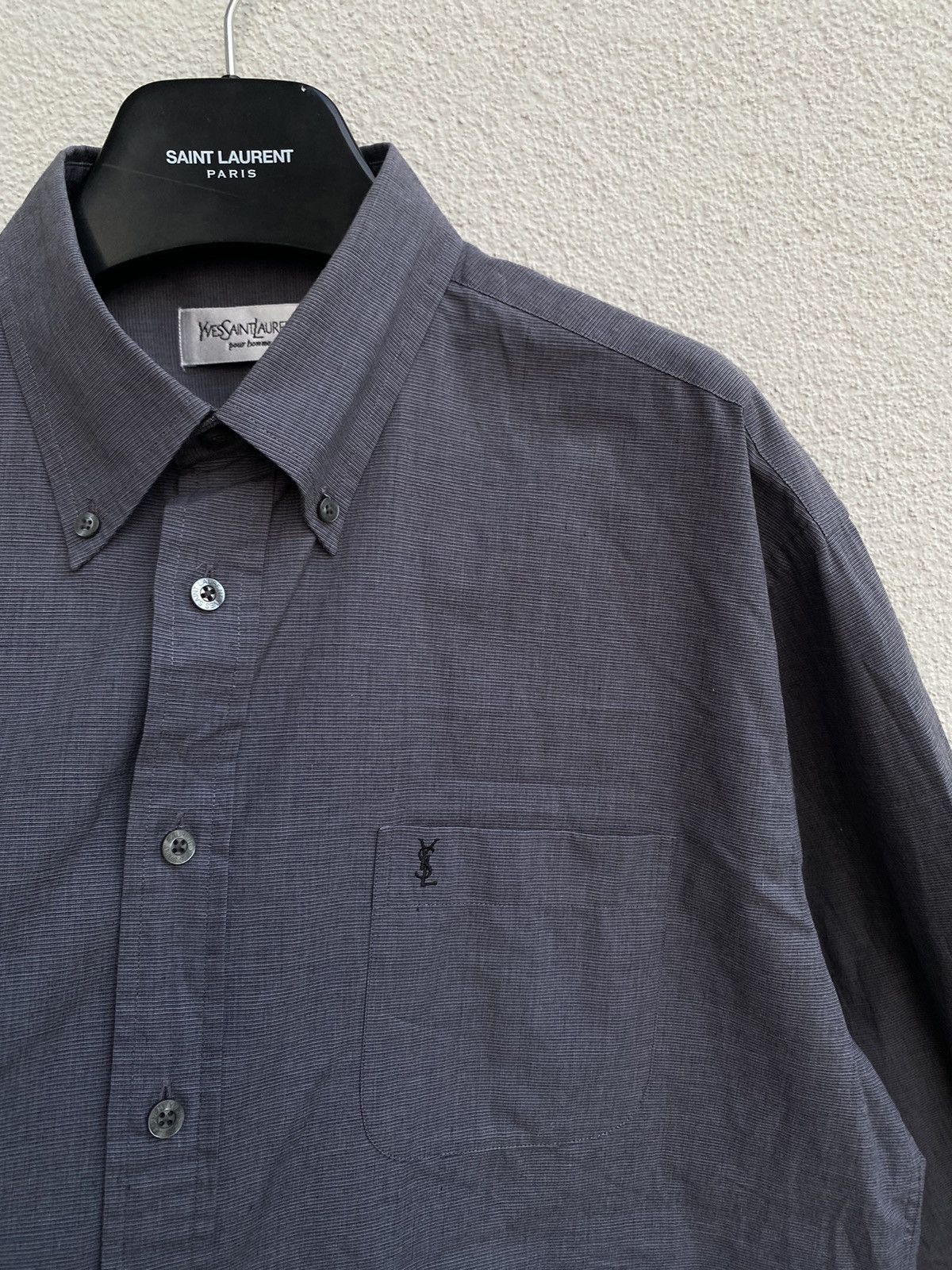 Yves Saint Laurent Grey YSL Shirt Size US L / EU 52-54 / 3 - 8 Thumbnail