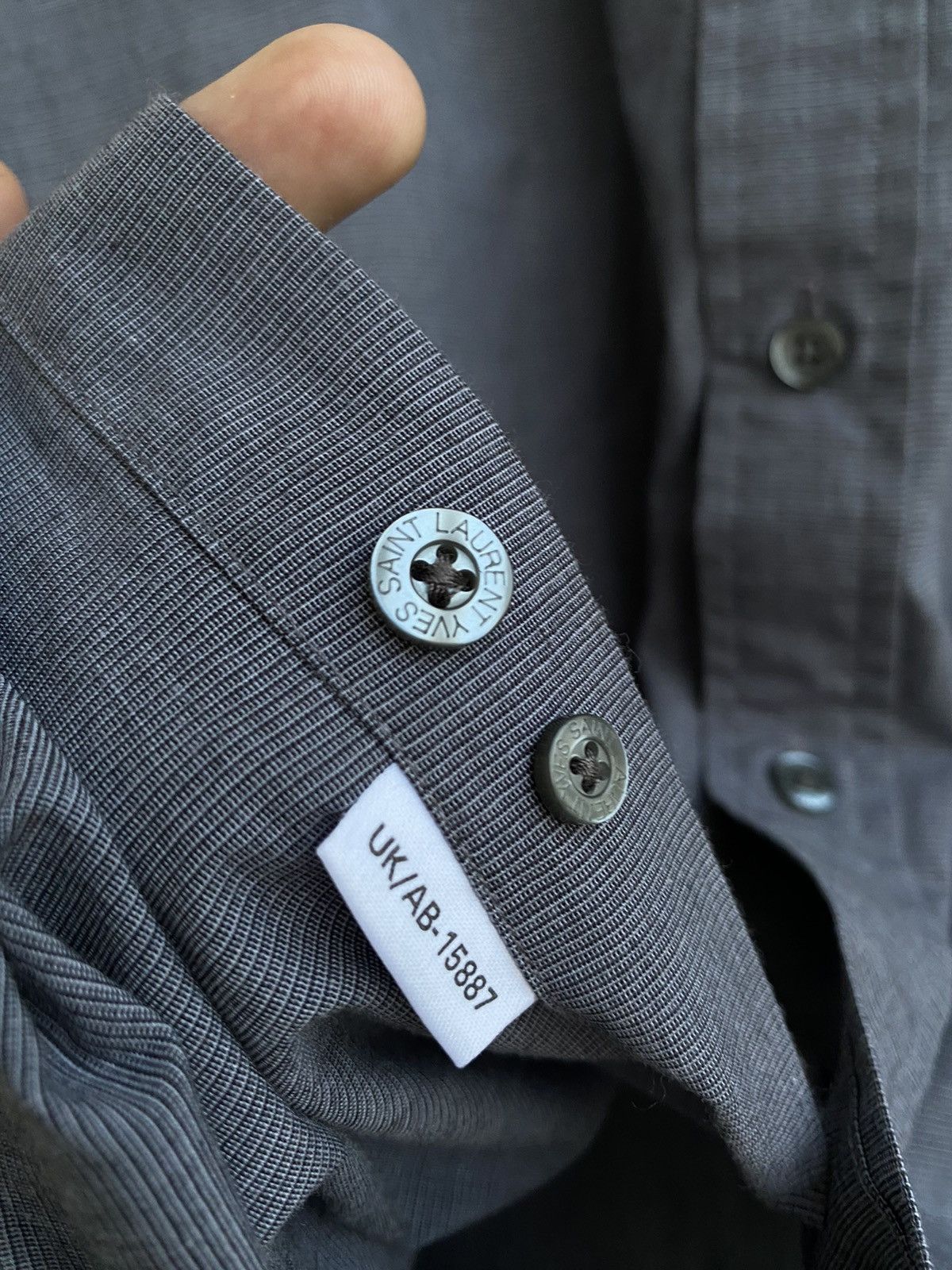 Yves Saint Laurent Grey YSL Shirt Size US L / EU 52-54 / 3 - 10 Thumbnail
