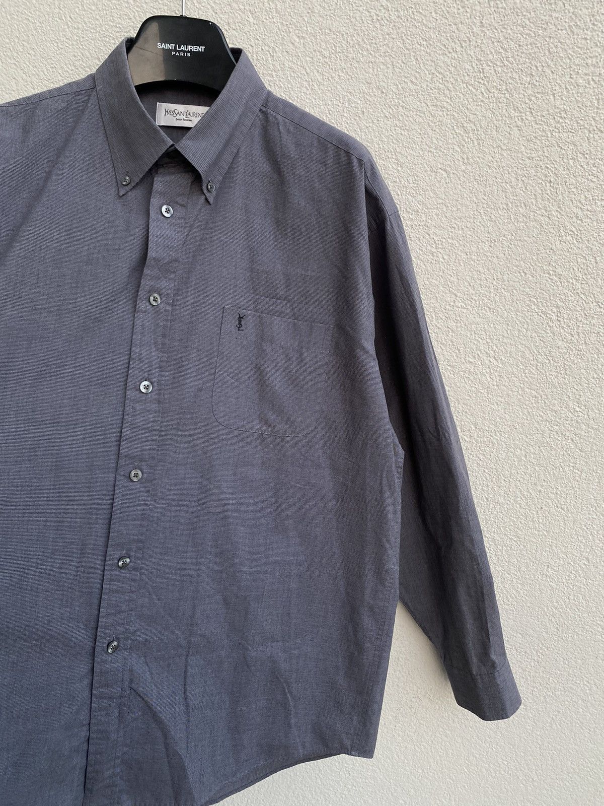 Yves Saint Laurent Grey YSL Shirt Size US L / EU 52-54 / 3 - 6 Thumbnail