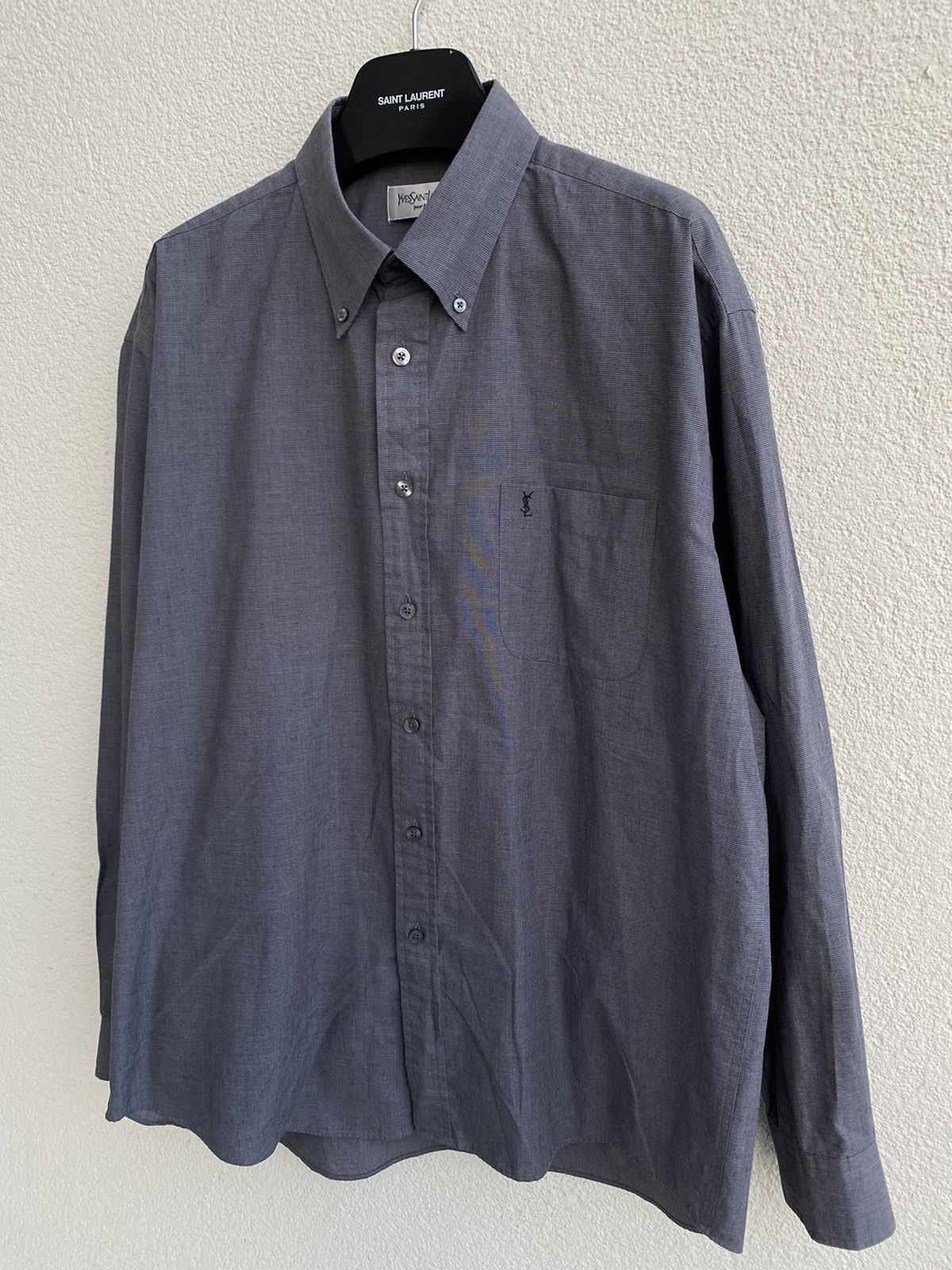 Yves Saint Laurent Grey YSL Shirt Size US L / EU 52-54 / 3 - 3 Thumbnail