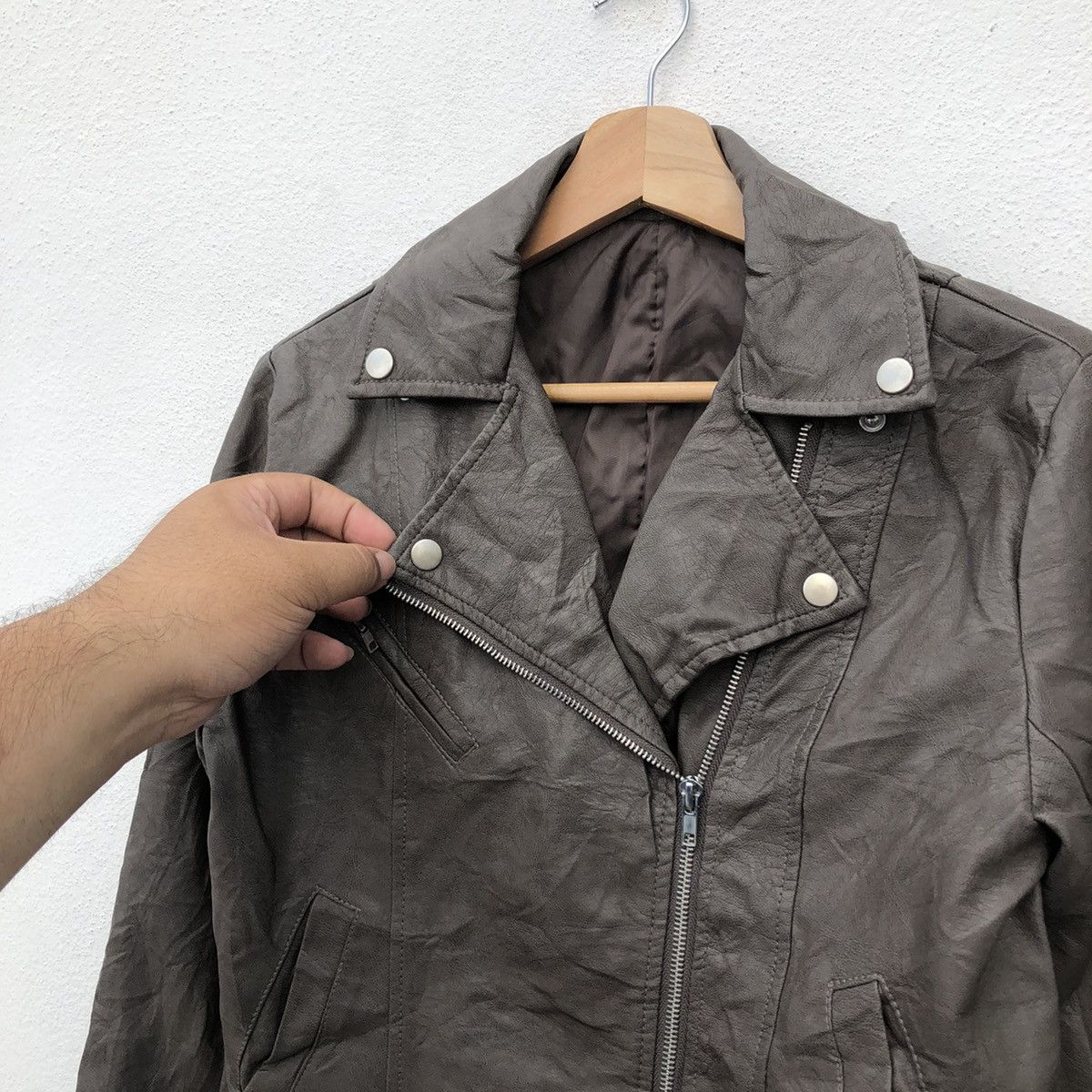 Japanese Brand SOFT LEATHER BIKER BONDAGE JACKET RICHE GLAMOUR Size US L / EU 52-54 / 3 - 6 Thumbnail