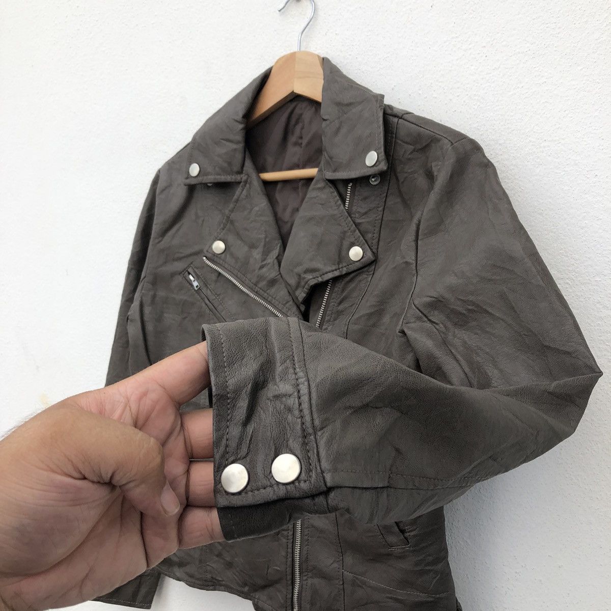 Japanese Brand SOFT LEATHER BIKER BONDAGE JACKET RICHE GLAMOUR Size US L / EU 52-54 / 3 - 8 Thumbnail