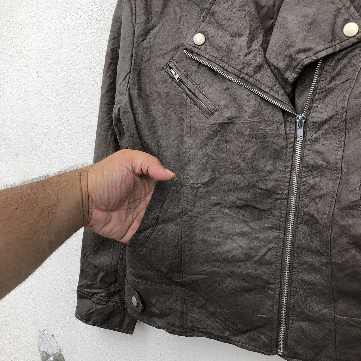 Japanese Brand SOFT LEATHER BIKER BONDAGE JACKET RICHE GLAMOUR Size US L / EU 52-54 / 3 - 10 Thumbnail