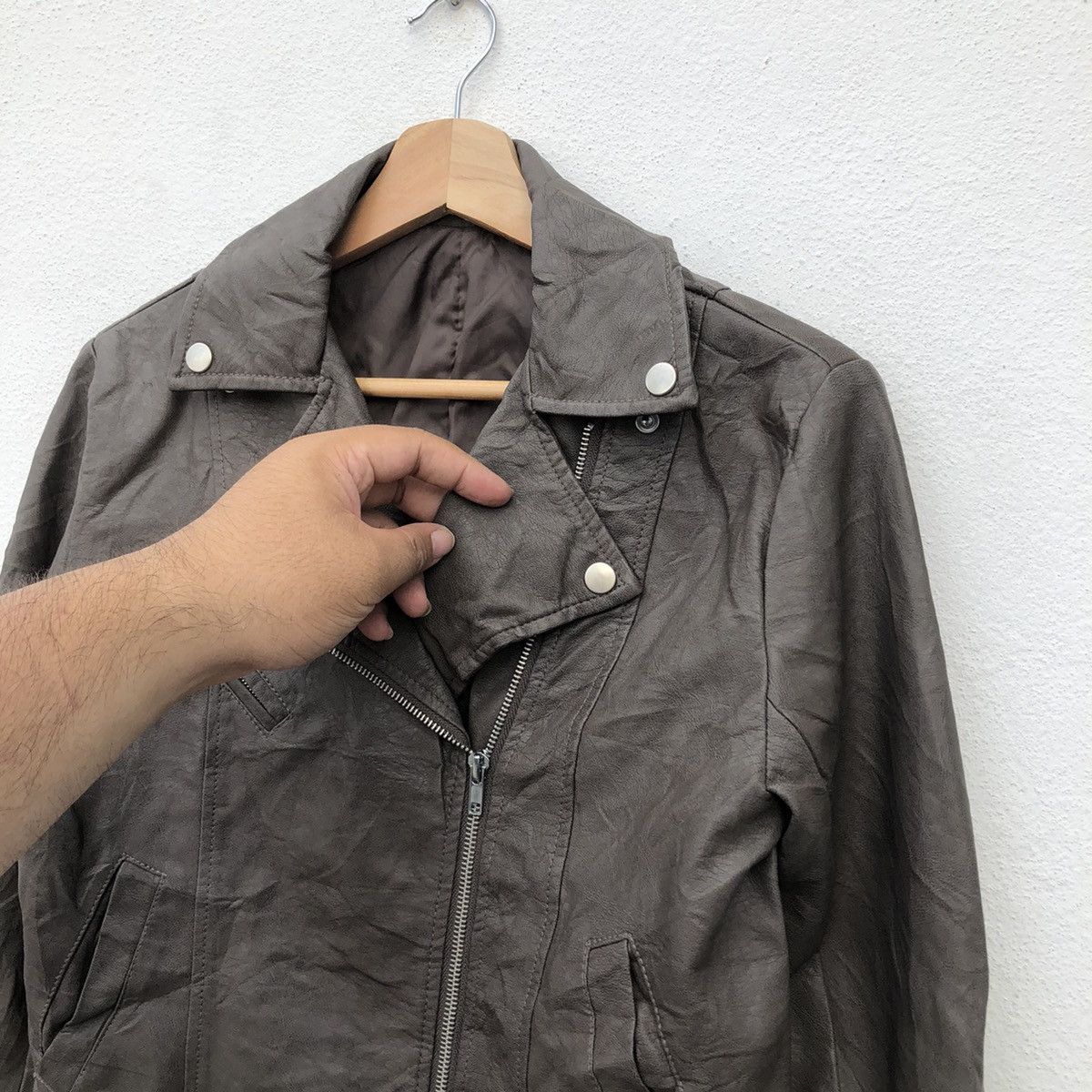 Japanese Brand SOFT LEATHER BIKER BONDAGE JACKET RICHE GLAMOUR Size US L / EU 52-54 / 3 - 5 Thumbnail