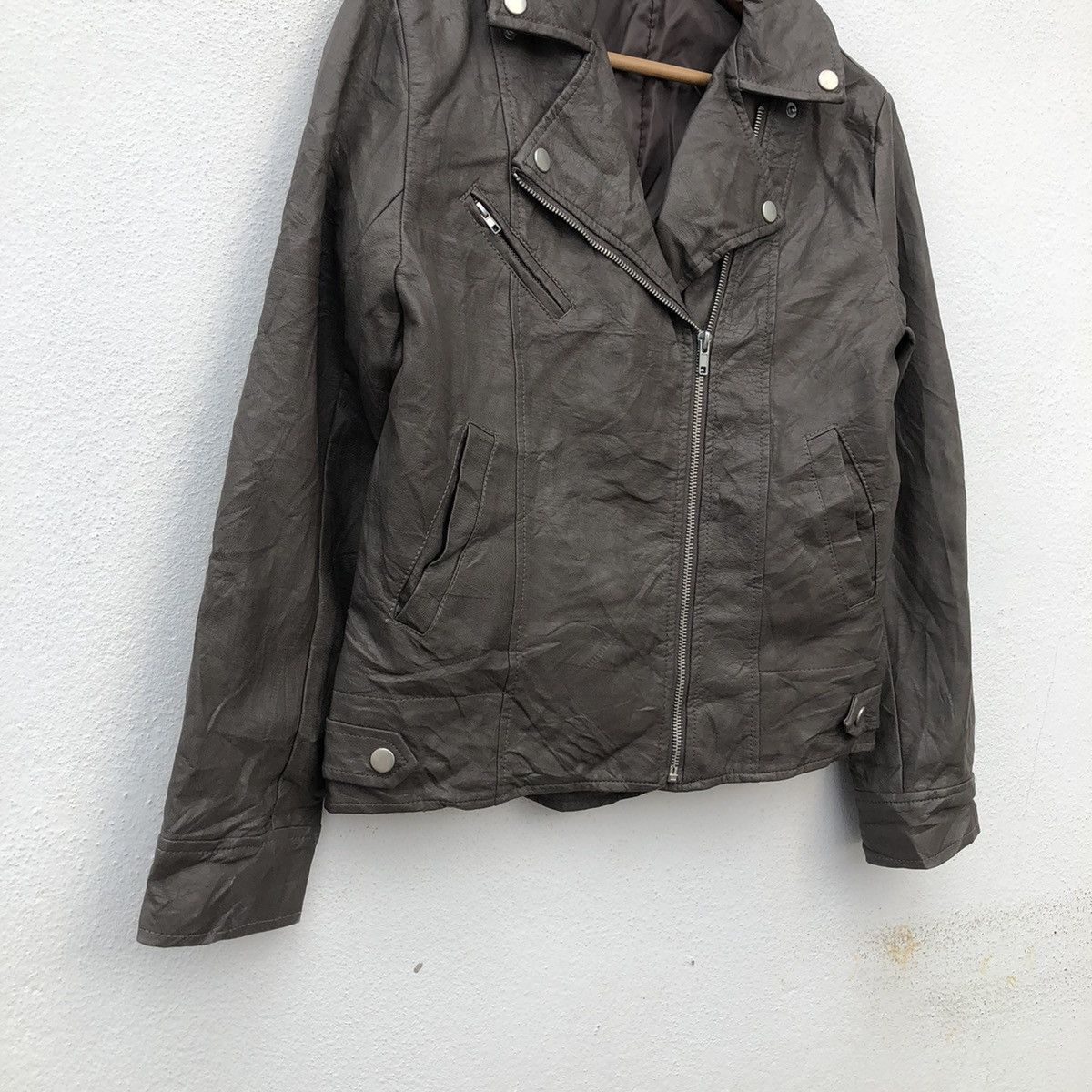 Japanese Brand SOFT LEATHER BIKER BONDAGE JACKET RICHE GLAMOUR Size US L / EU 52-54 / 3 - 4 Thumbnail