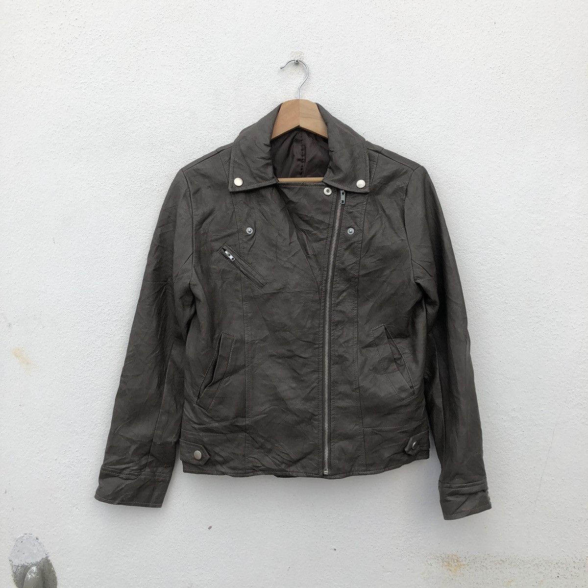 Japanese Brand SOFT LEATHER BIKER BONDAGE JACKET RICHE GLAMOUR Size US L / EU 52-54 / 3 - 11 Thumbnail