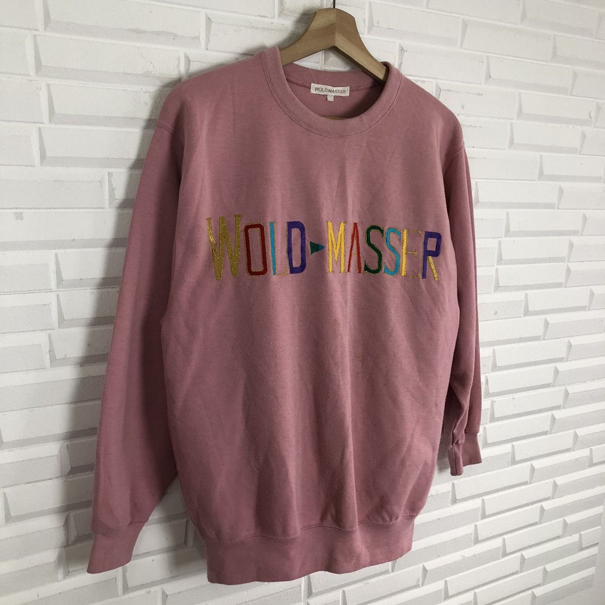 Japanese Brand VINTAGE SWEATSHIRT BIG LOGO WOLD MASSER EMBROIDERED Size US M / EU 48-50 / 2 - 2 Thumbnail