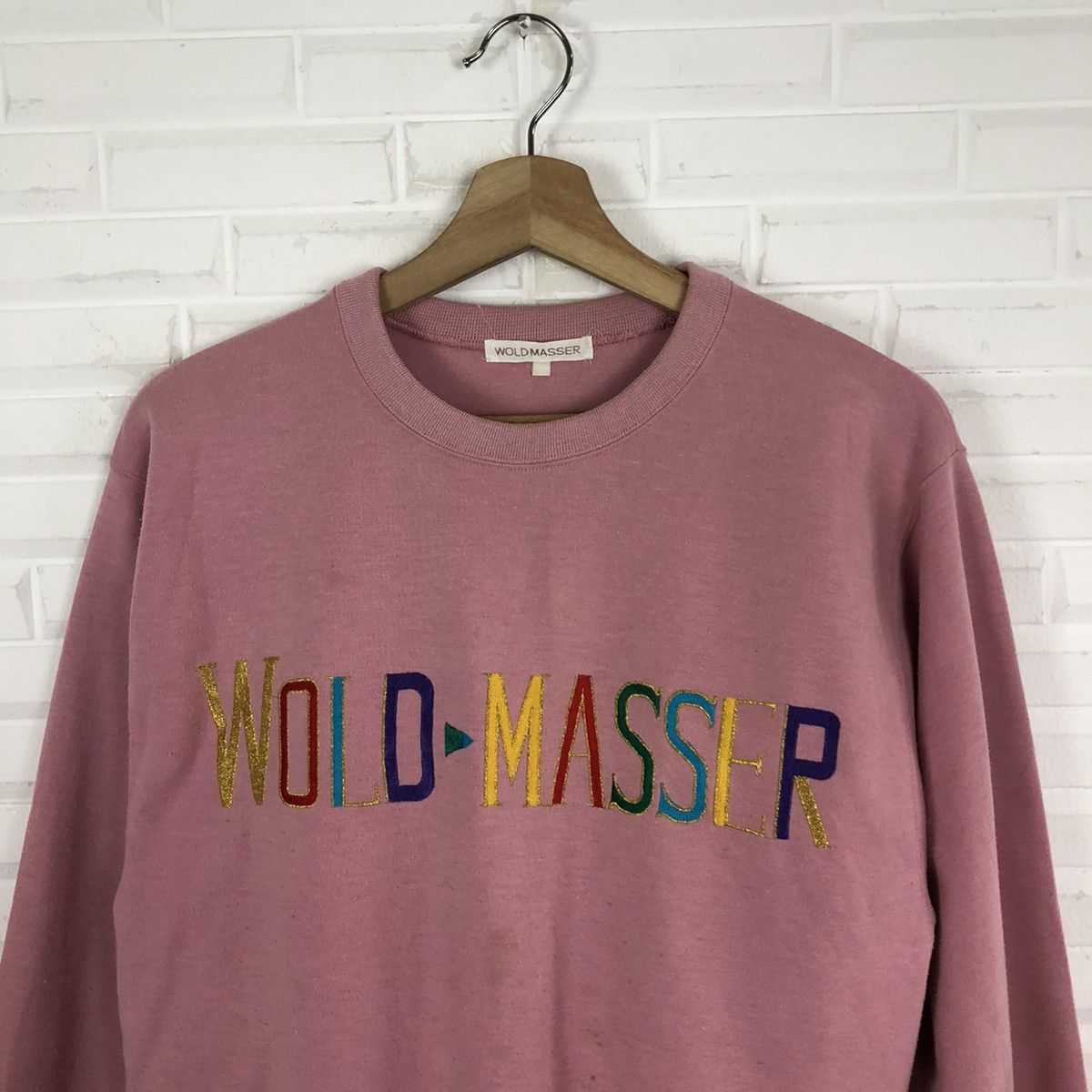 Japanese Brand VINTAGE SWEATSHIRT BIG LOGO WOLD MASSER EMBROIDERED Size US M / EU 48-50 / 2 - 3 Thumbnail