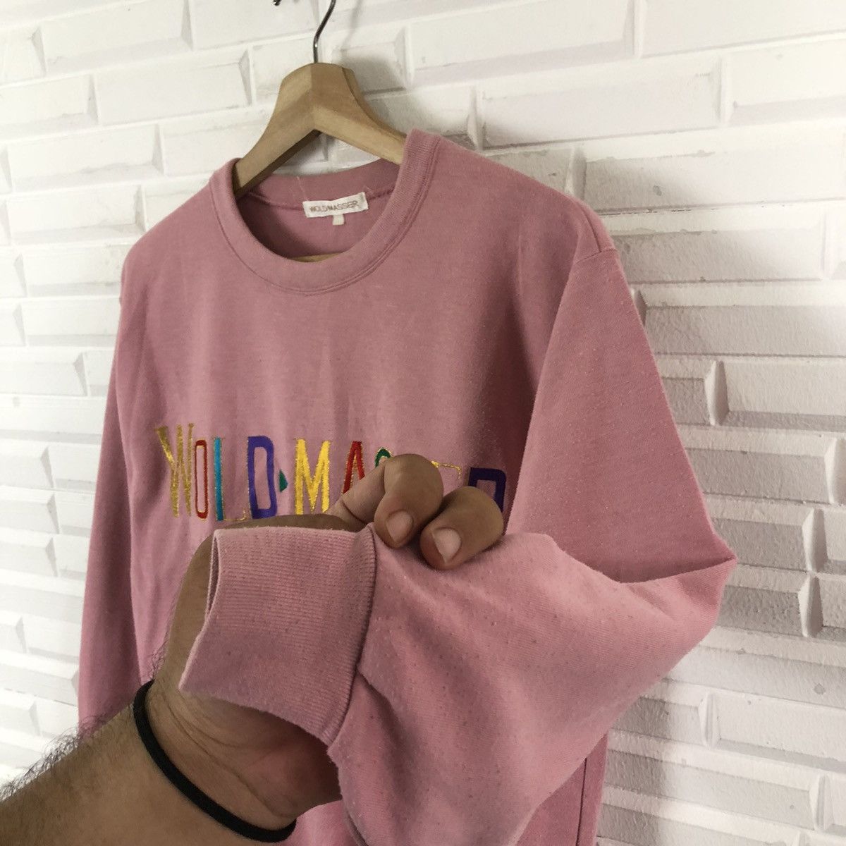 Japanese Brand VINTAGE SWEATSHIRT BIG LOGO WOLD MASSER EMBROIDERED Size US M / EU 48-50 / 2 - 4 Thumbnail