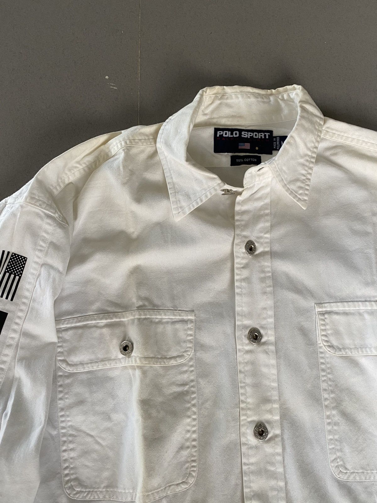 Polo Ralph Lauren × Vintage Vintage POLO SPORT spellout shirt. Size US XL / EU 56 / 4 - 5 Thumbnail