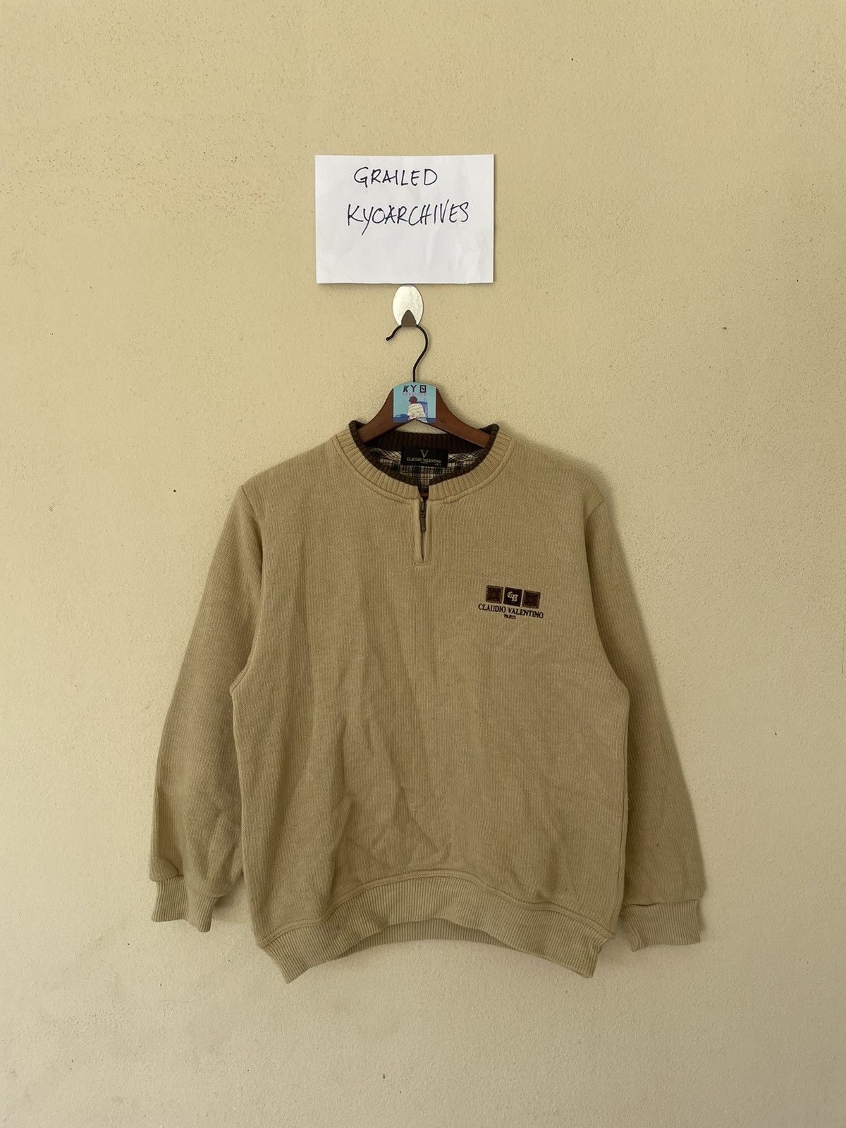 Japanese Brand × Vintage CLAUDIO VALENTINO SWEATSHIRT Size US S / EU 44-46 / 1 - 1 Thumbnail