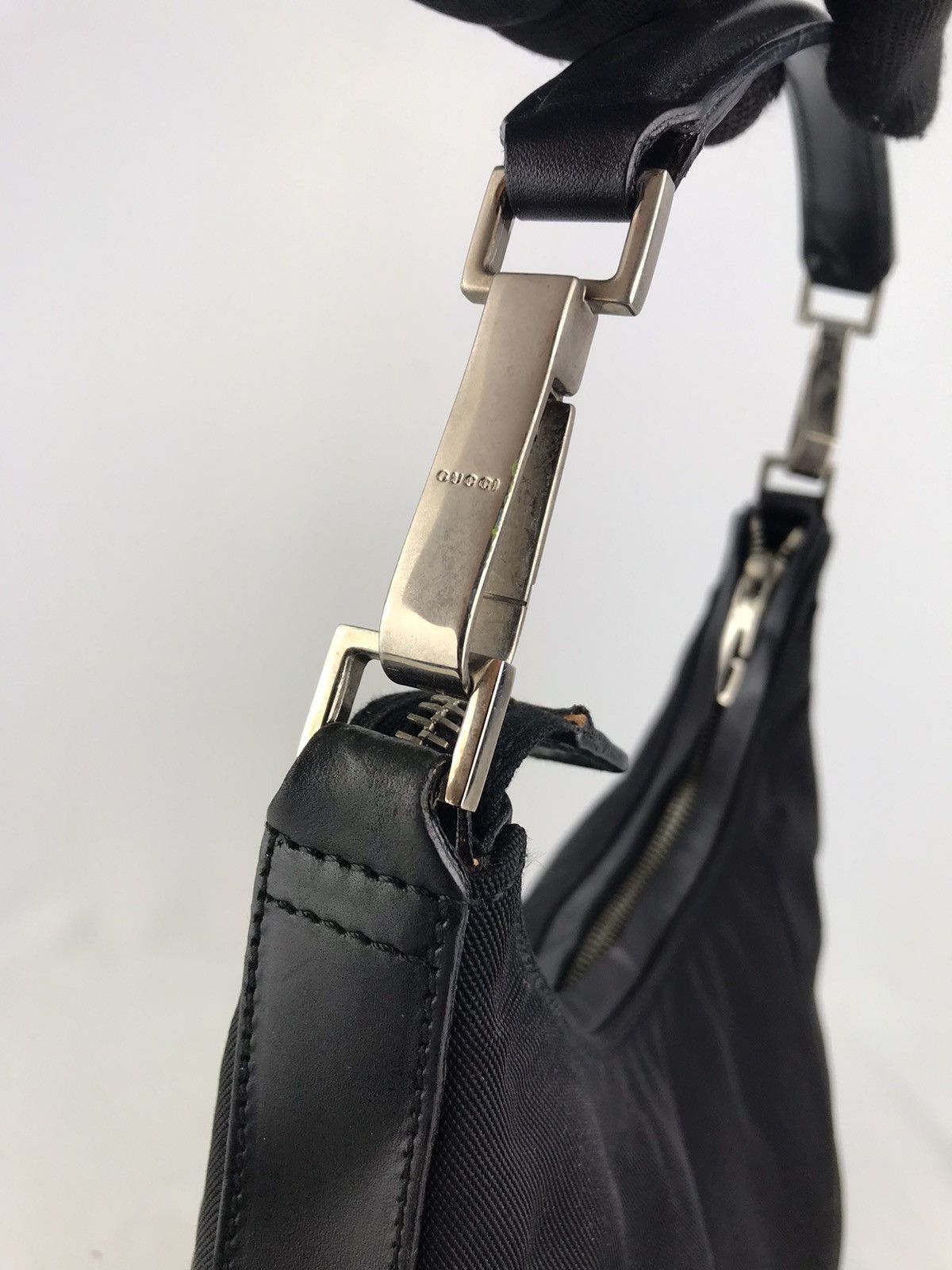 Gucci 🔥Rare🔥Authentic Gucci Black Hobo Shoulderbag Size ONE SIZE - 8 Thumbnail