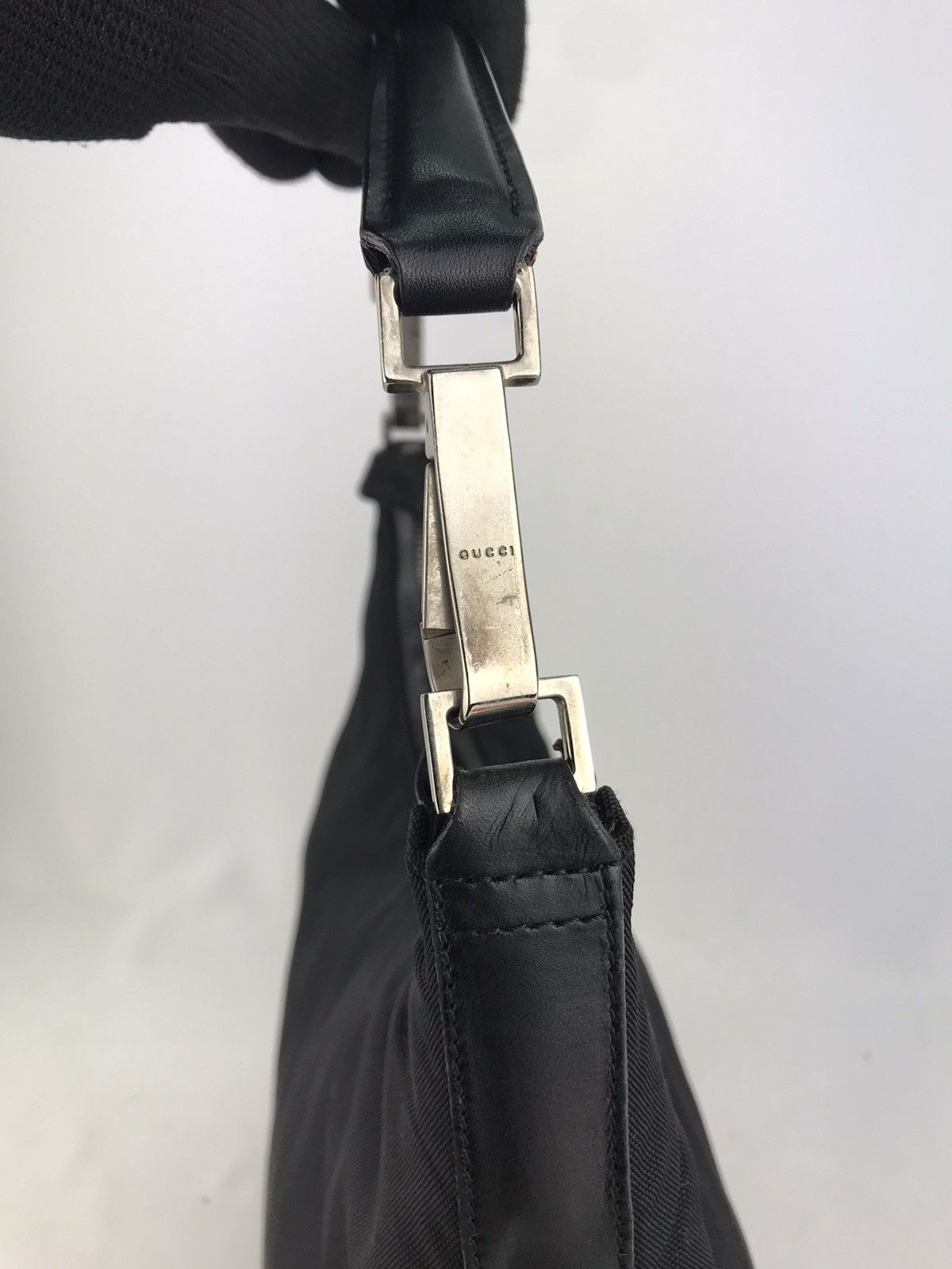 Gucci 🔥Rare🔥Authentic Gucci Black Hobo Shoulderbag Size ONE SIZE - 6 Thumbnail