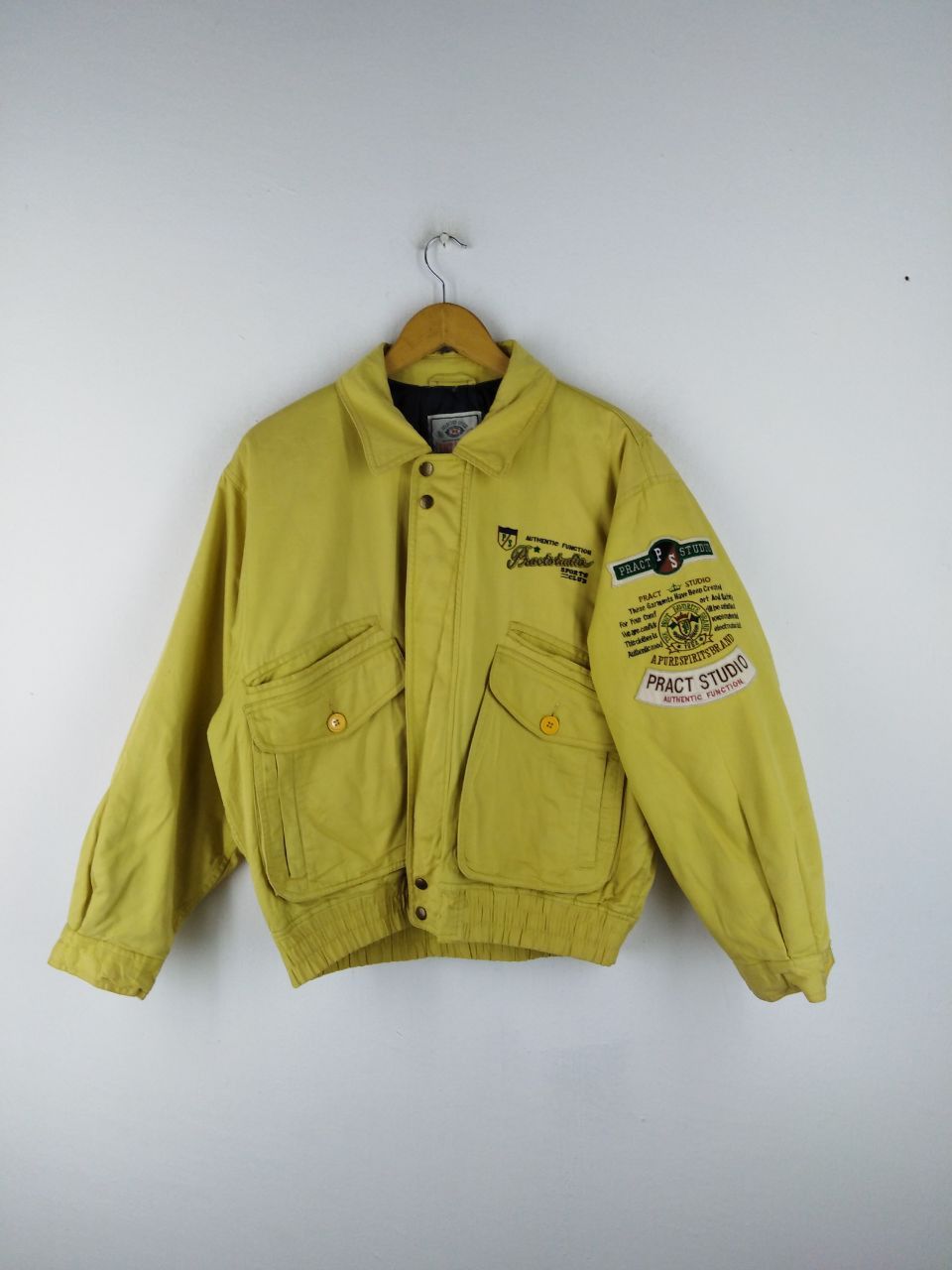 image of Vintage Pract Studio Modern Sportswear Jacket in Yellow, Men's (Size Medium)