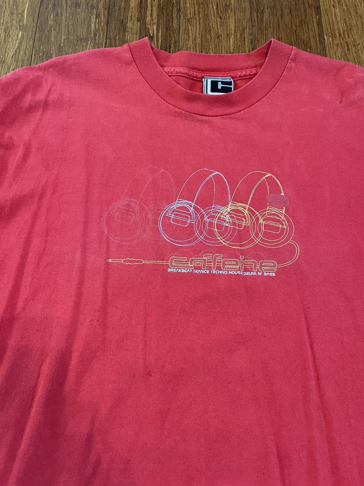 Vintage Vintage 90s Caffeine Techno (et al) Chopped Tee Size US XL / EU 56 / 4 - 1 Thumbnail