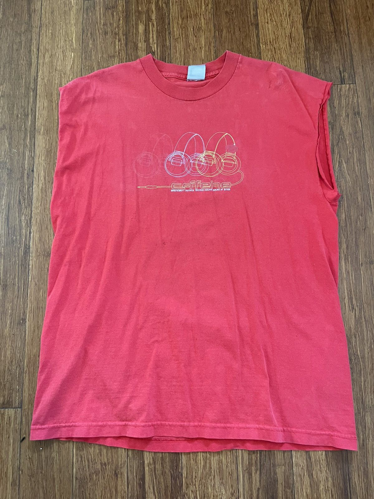 Vintage Vintage 90s Caffeine Techno (et al) Chopped Tee Size US XL / EU 56 / 4 - 2 Thumbnail
