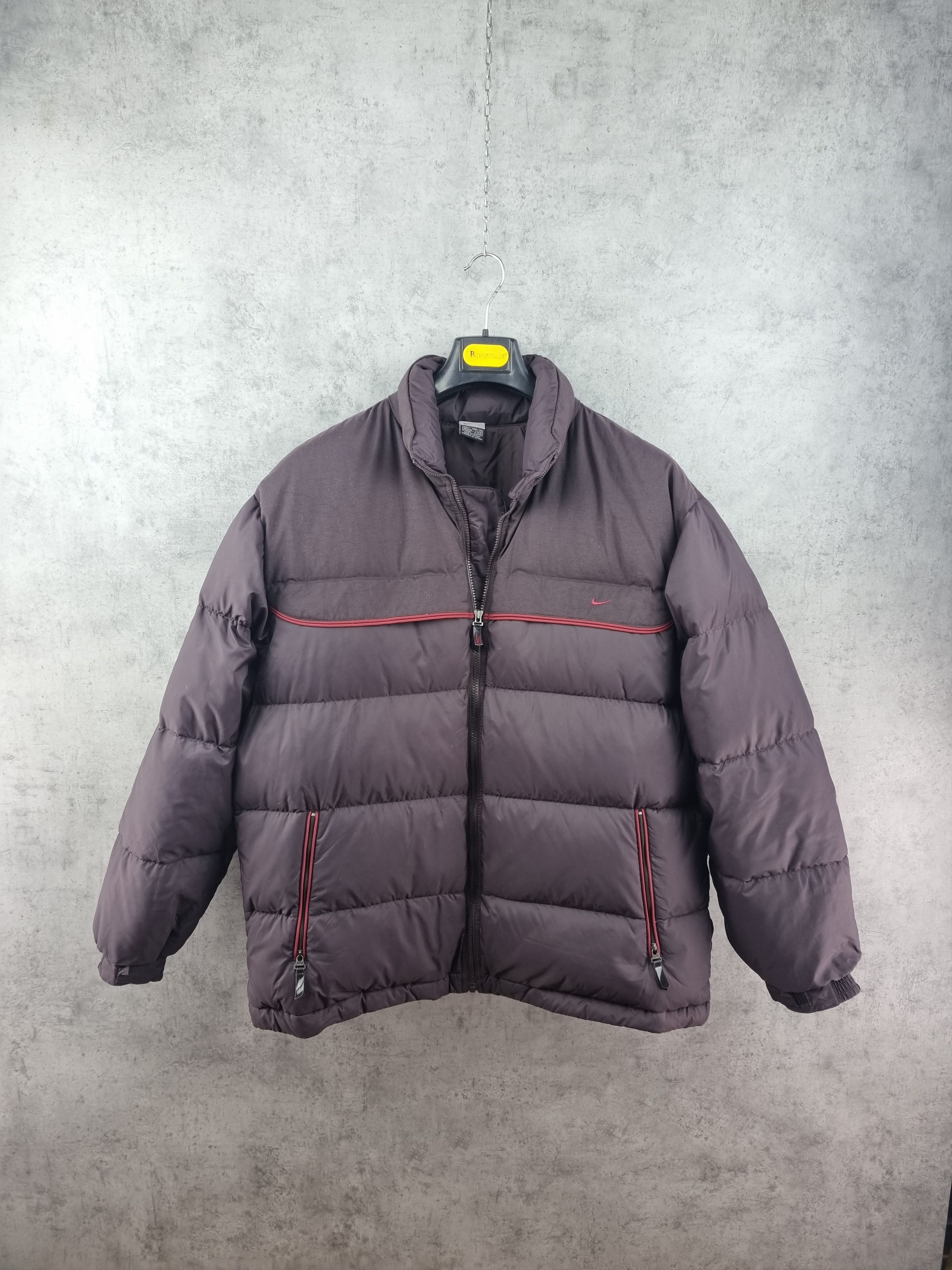 Nike × Vintage 90s Rare NIKE Haze Purple Down Vintage Jacket Size US L / EU 52-54 / 3 - 2 Thumbnail