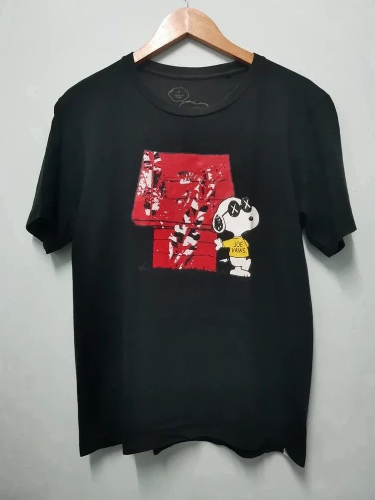 image of Kaws X Peanuts T Shirt Originalfake Streetwear in Black, Men's (Size Medium)
