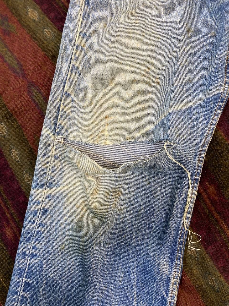 Levi's vintage levis 501 button fly distressed denim Size US 35 - 10 Thumbnail