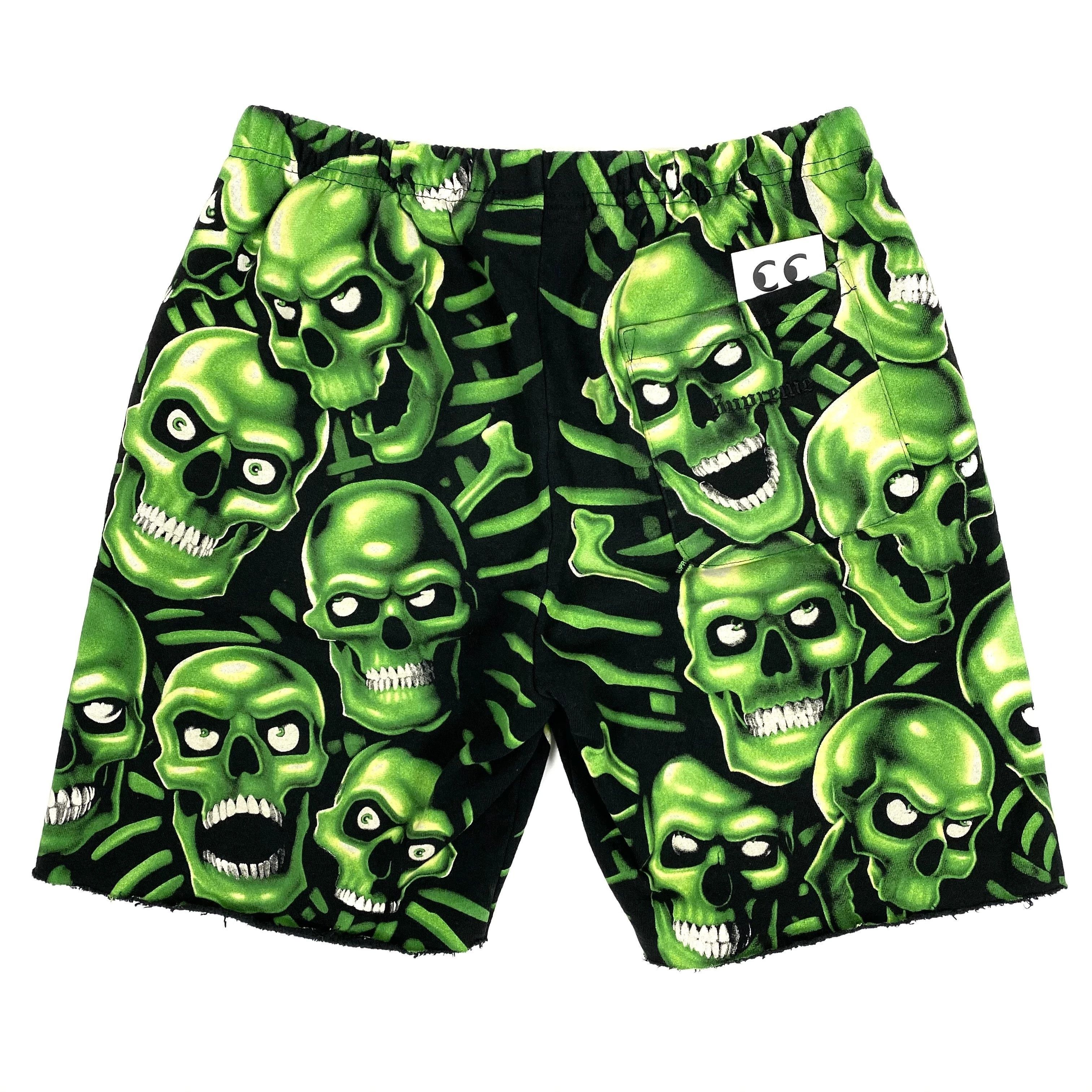 image of Supreme Skull Pile Sweat Shorts 2018 Grail Juicy J in Green, Men's (Size 30)