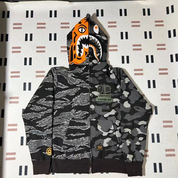 Bape BAPE x UNDFTD TIGER SHARK FULL ZIP HOODIE | Grailed