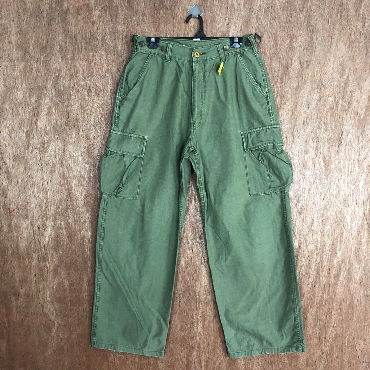 Japanese Brand DLL Dog House Green Multipocket Cargo Pants #2110 Size US 29 - 1 Thumbnail