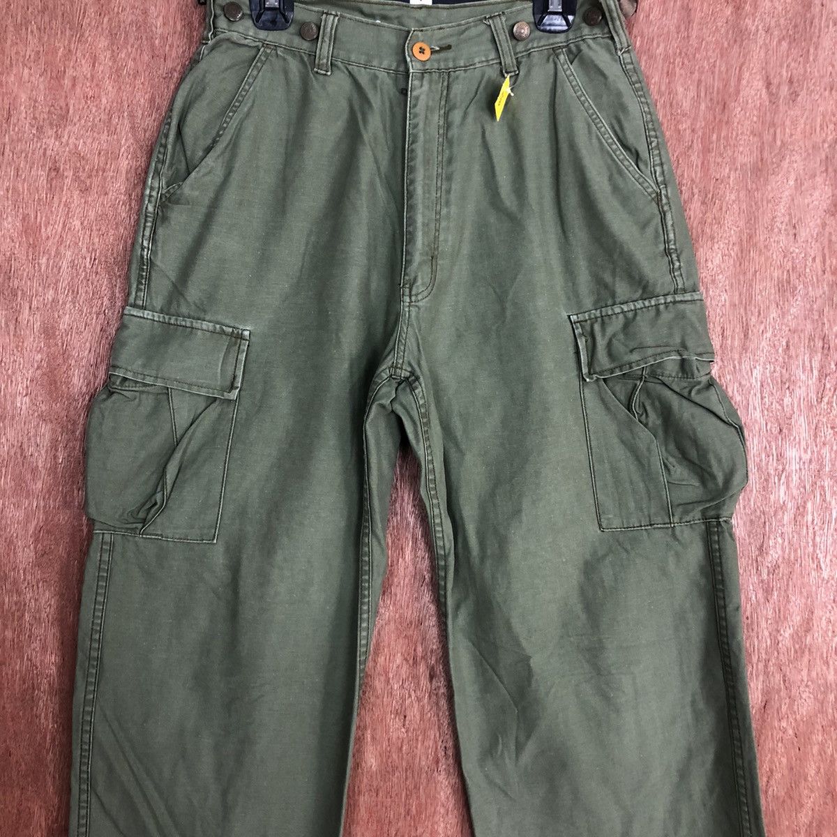 Japanese Brand DLL Dog House Green Multipocket Cargo Pants #2110 Size US 29 - 4 Thumbnail