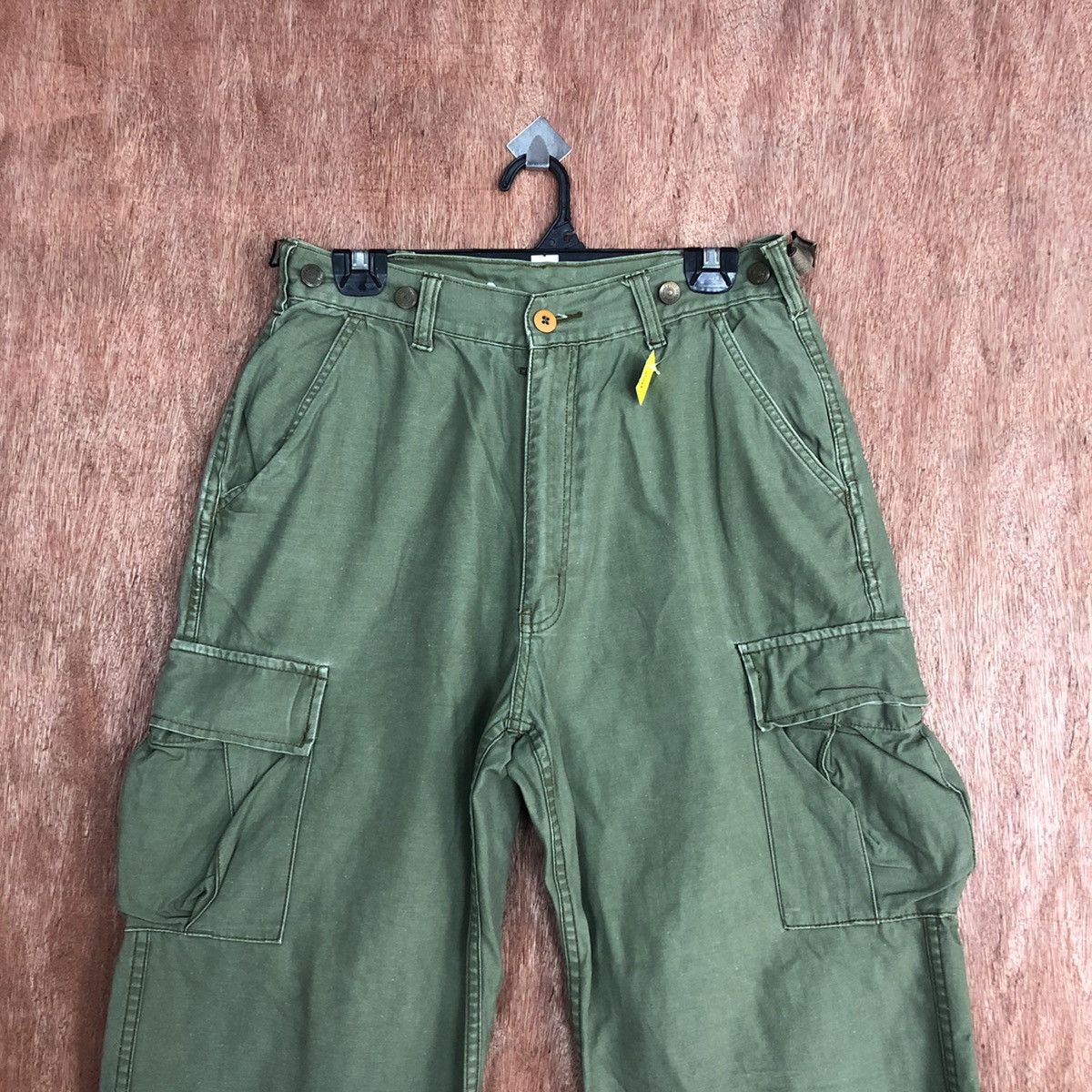 Japanese Brand DLL Dog House Green Multipocket Cargo Pants #2110 Size US 29 - 2 Thumbnail