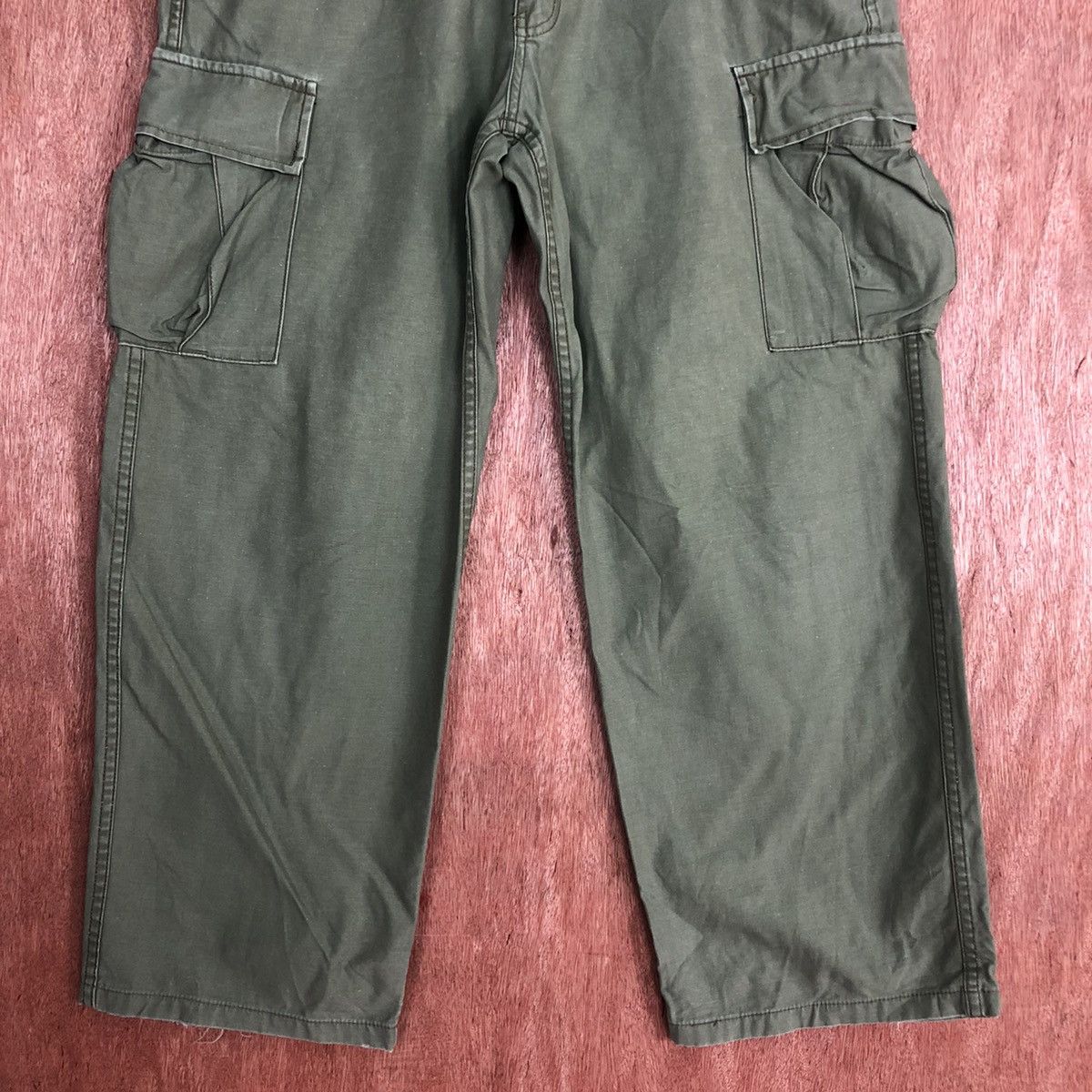 Japanese Brand DLL Dog House Green Multipocket Cargo Pants #2110 Size US 29 - 3 Thumbnail