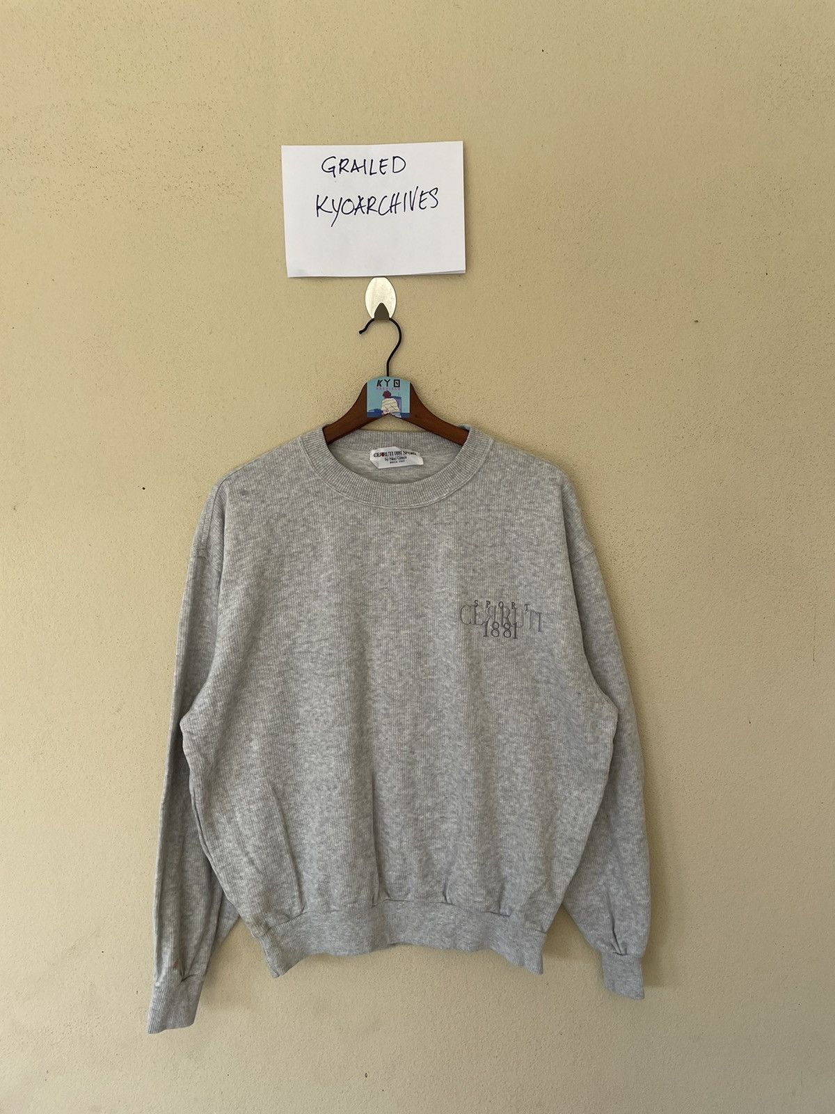 image of Cerruti 1881 x Vintage Cerruti Sports 1881 Sweatshirt in Grey, Men's (Size Medium)