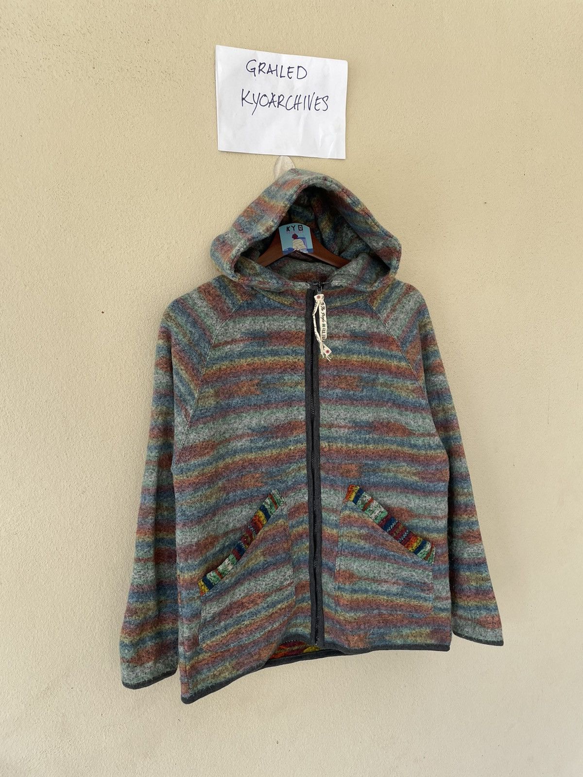 Japanese Brand FRAMES BY RAY CASSINS MULTICOLOUR HOODIE Size US M / EU 48-50 / 2 - 2 Thumbnail