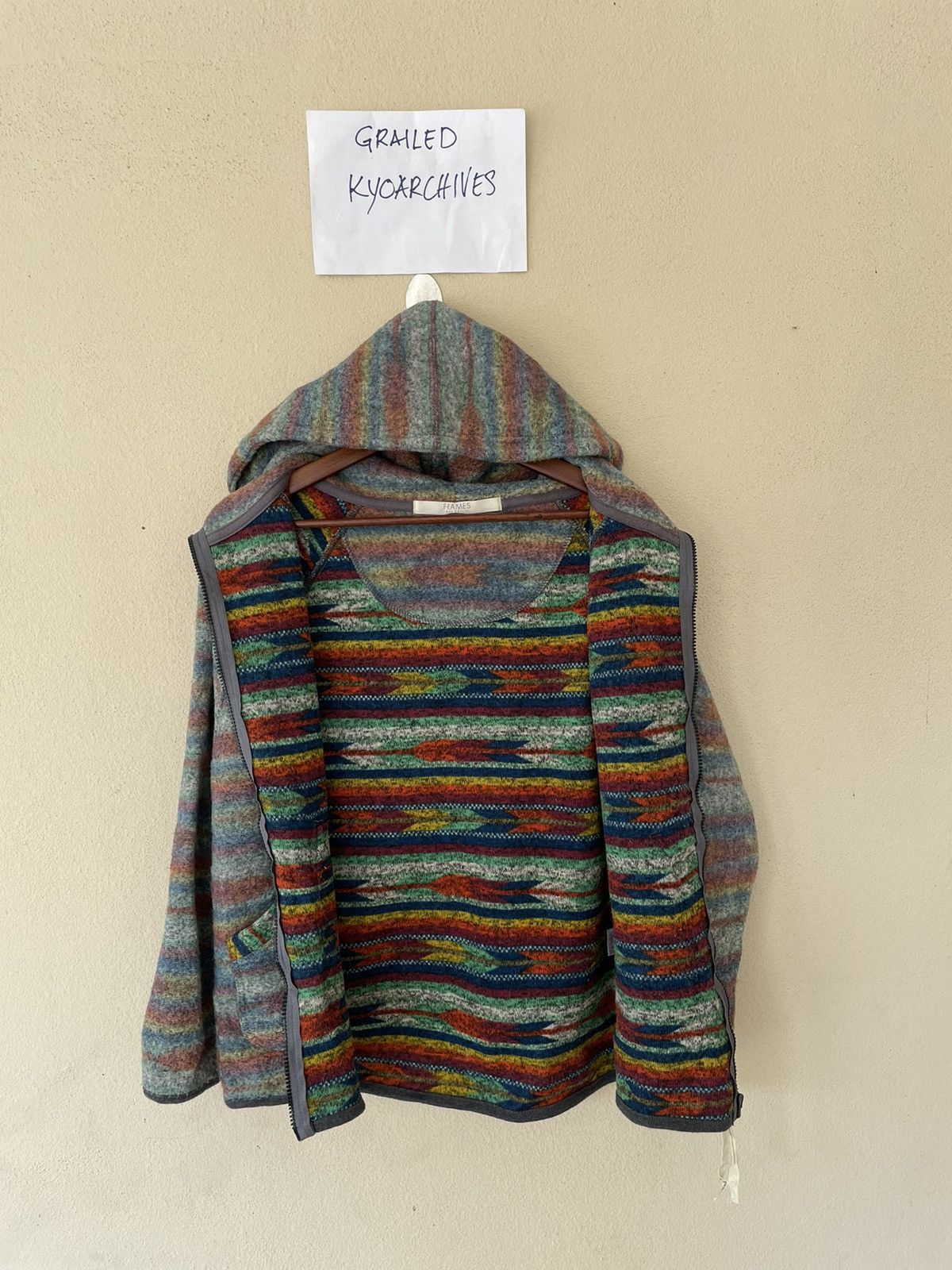 Japanese Brand FRAMES BY RAY CASSINS MULTICOLOUR HOODIE Size US M / EU 48-50 / 2 - 7 Thumbnail