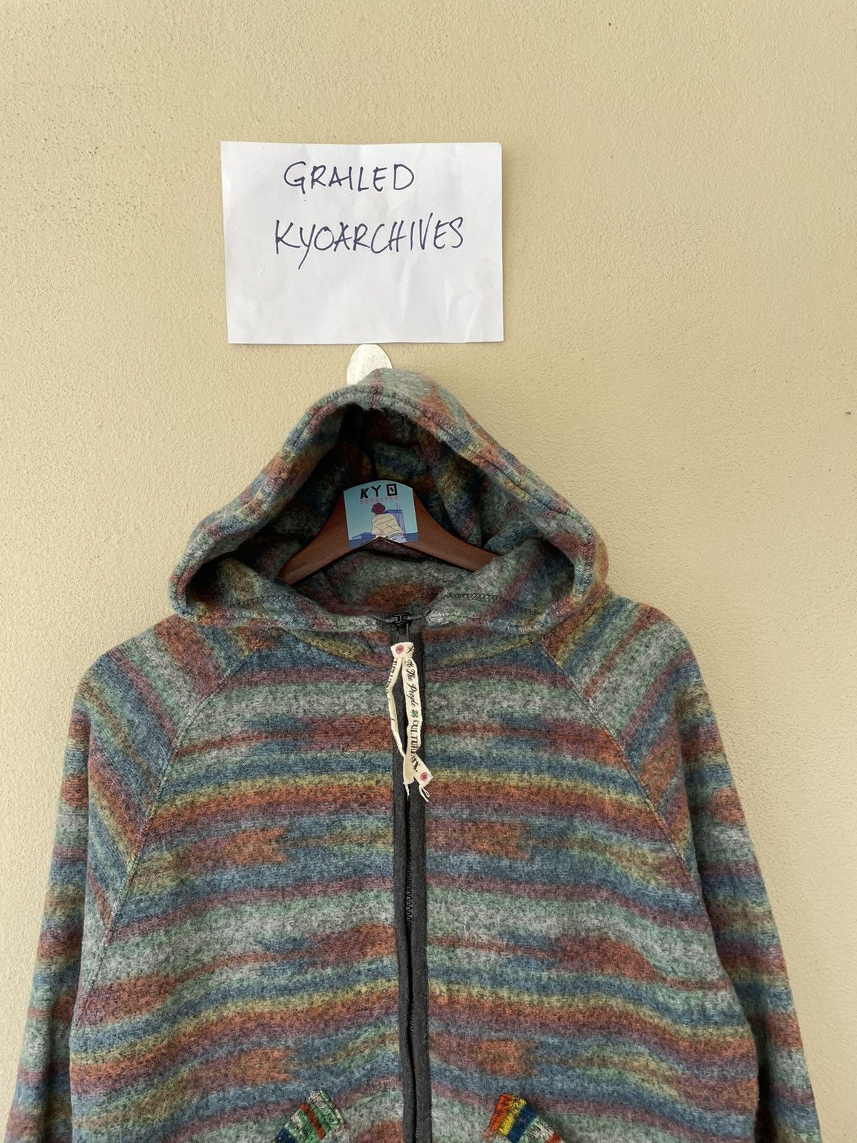 Japanese Brand FRAMES BY RAY CASSINS MULTICOLOUR HOODIE Size US M / EU 48-50 / 2 - 3 Thumbnail