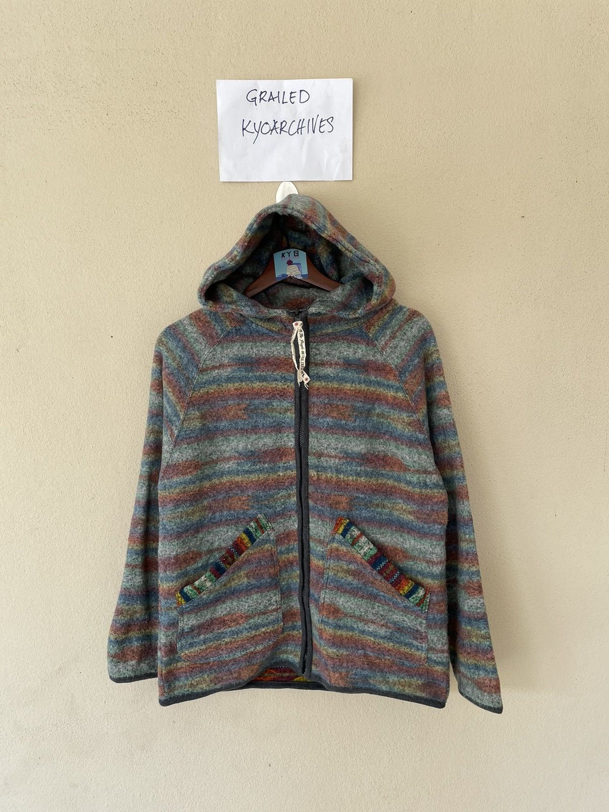 Japanese Brand FRAMES BY RAY CASSINS MULTICOLOUR HOODIE Size US M / EU 48-50 / 2 - 1 Thumbnail