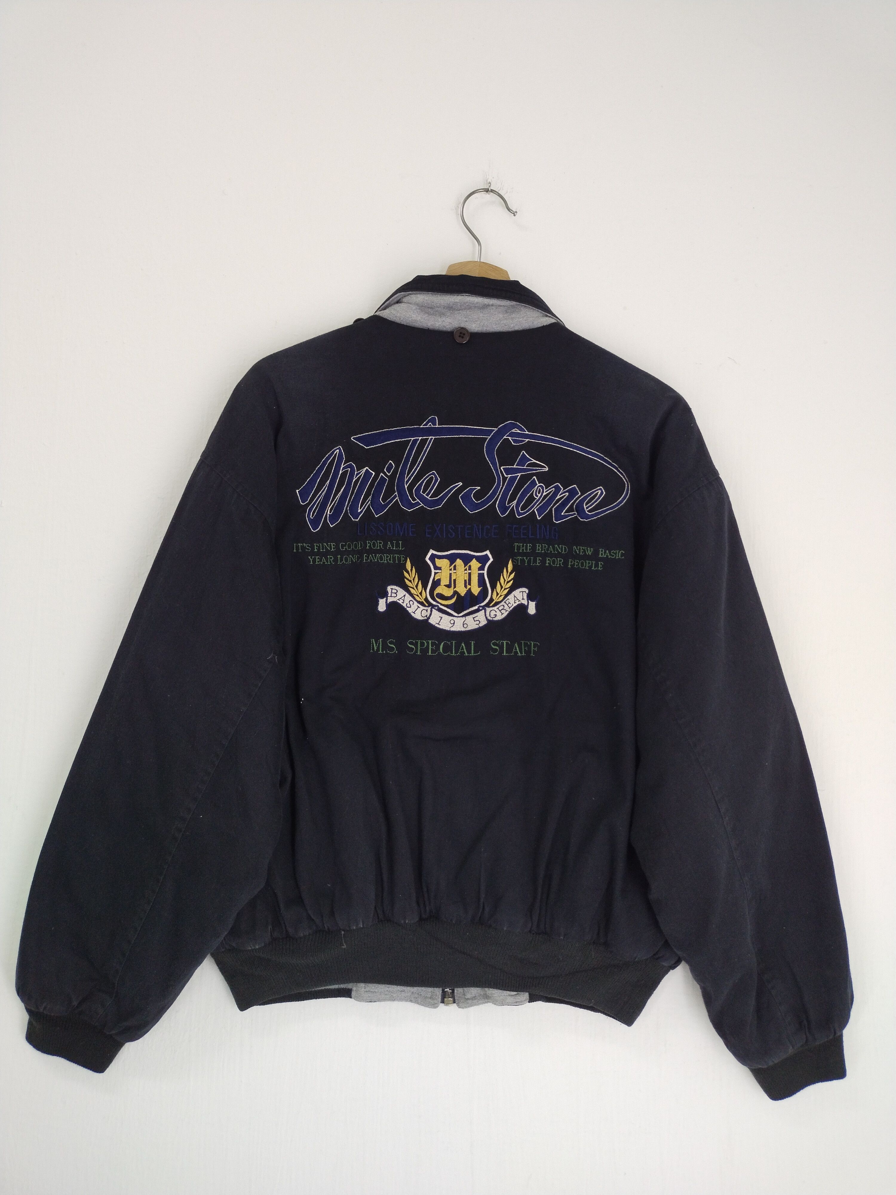 Japanese Brand VINTAGE MILE STOEN REVERSIBLE BOMBER JACKET Size US M / EU 48-50 / 2 - 10 Thumbnail
