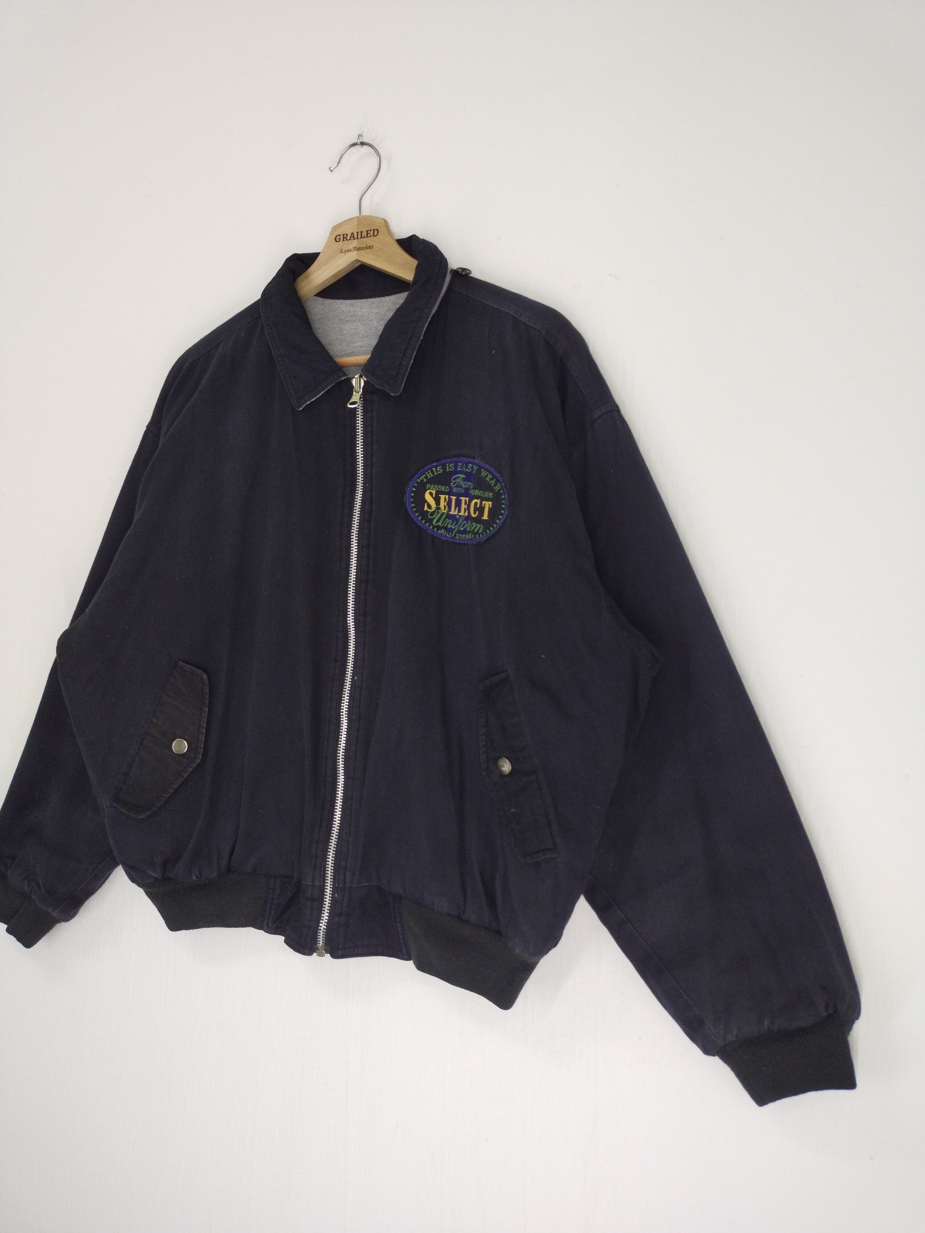 Japanese Brand VINTAGE MILE STOEN REVERSIBLE BOMBER JACKET Size US M / EU 48-50 / 2 - 2 Thumbnail