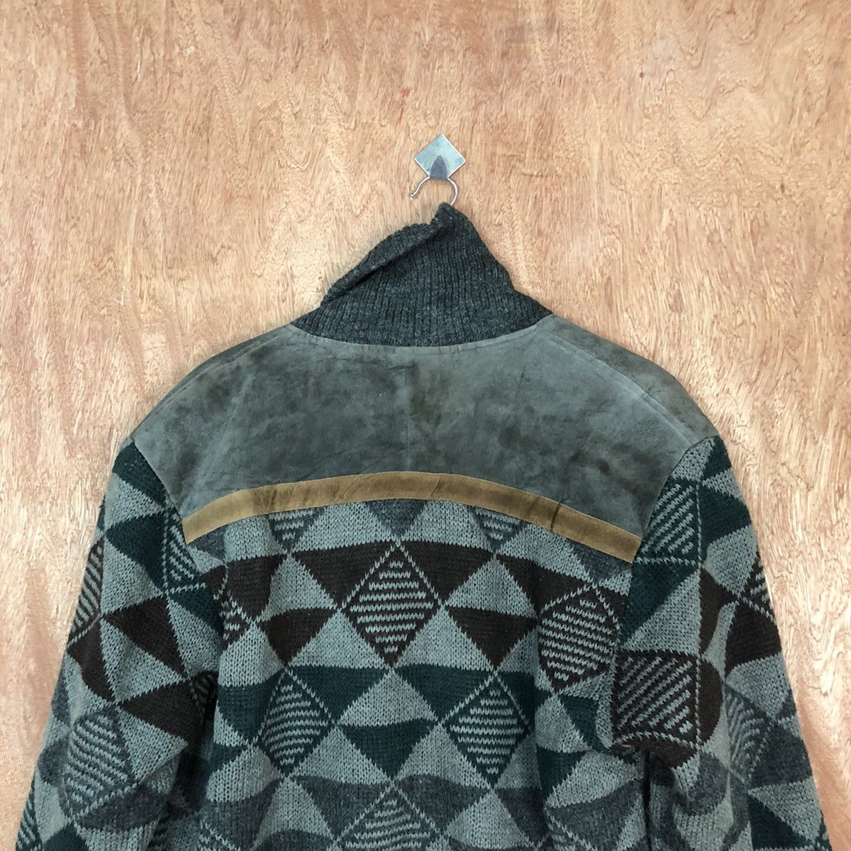 Vintage DLL Bicolman vintage Grey Knit cardigan winter Sweater #1380 Size US L / EU 52-54 / 3 - 13 Thumbnail